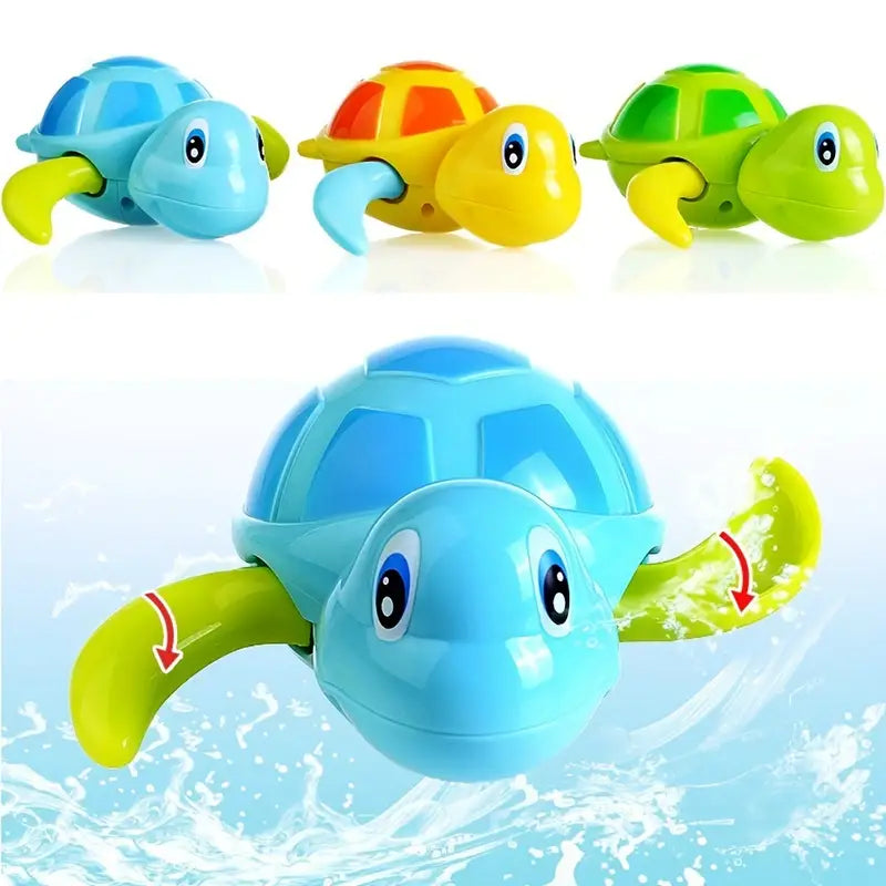 3-Pack: Fun Swimming Turtle Bath Toy Outlet View