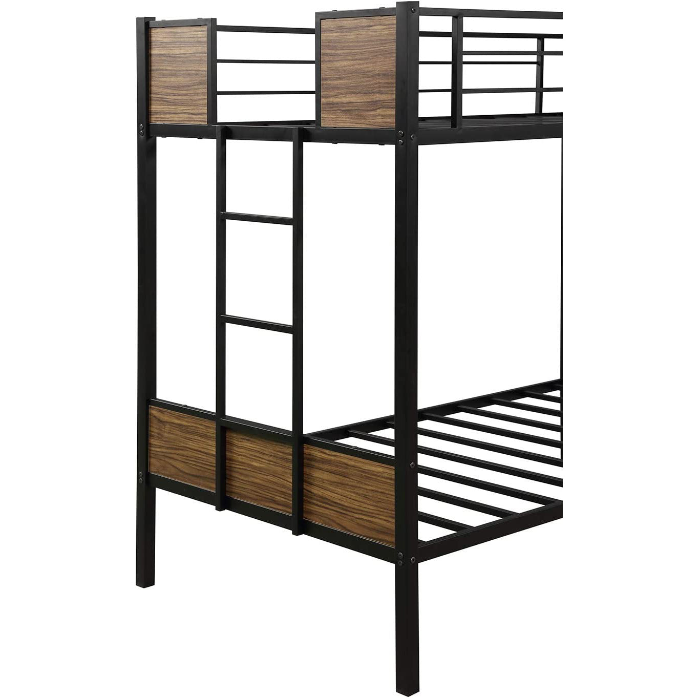 Metal Bunk Bed with Safety Railing Ladder Collections For Sale