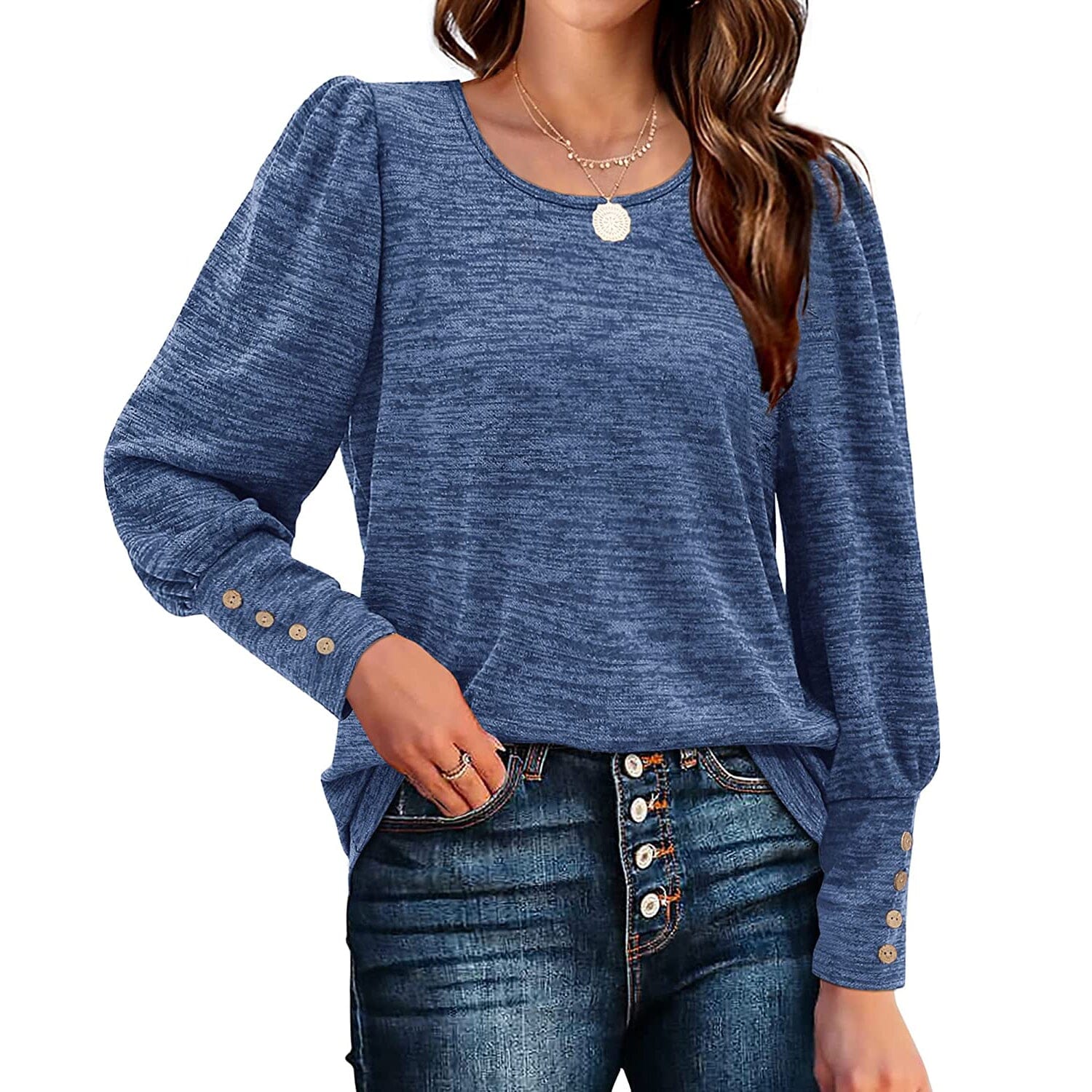 Women's Puff Sleeve Tops Discount High Quality