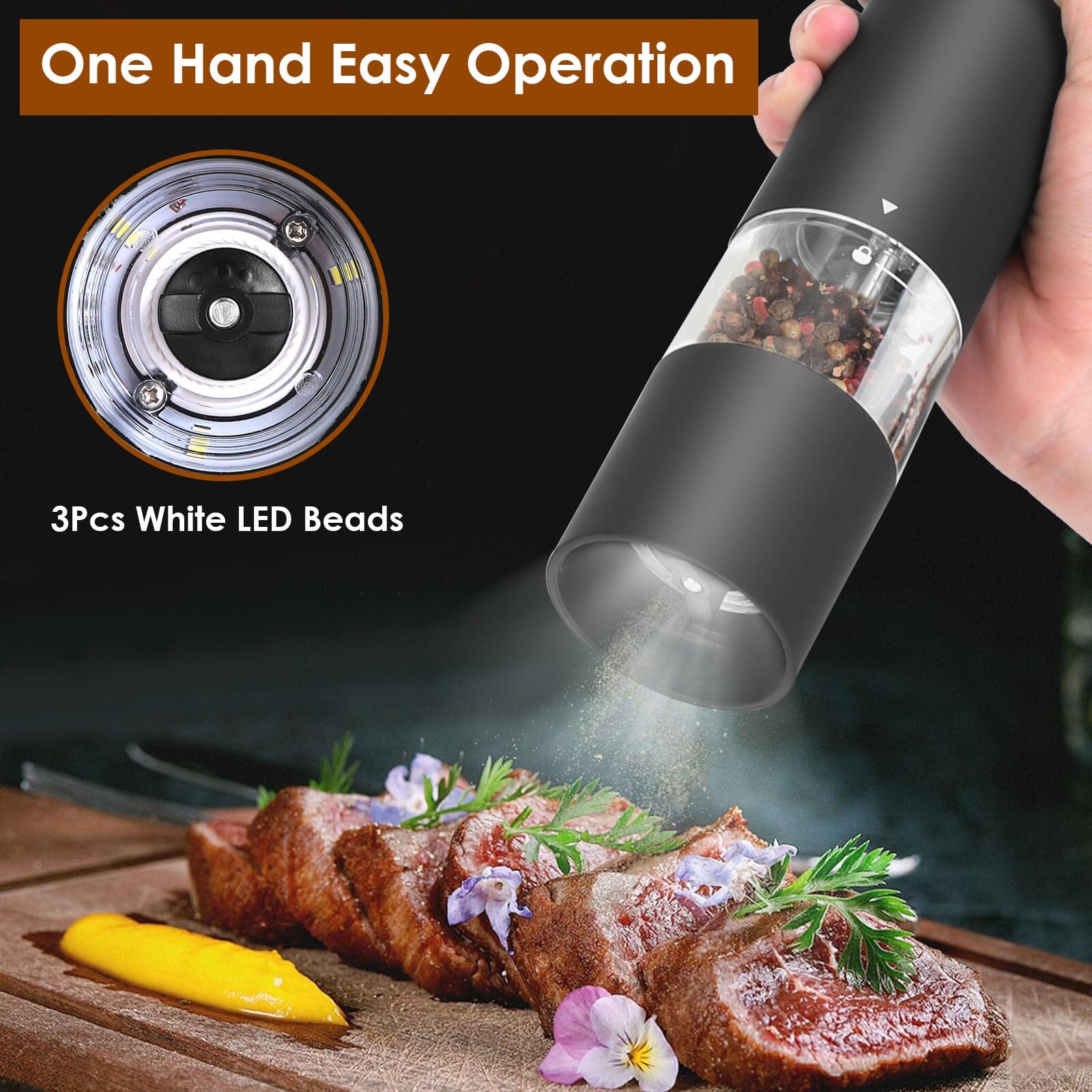 2-Pieces: Electric Salt and Pepper Grinder Battery Powered with Adjustable Coarseness Fast Delivery Cheap Online