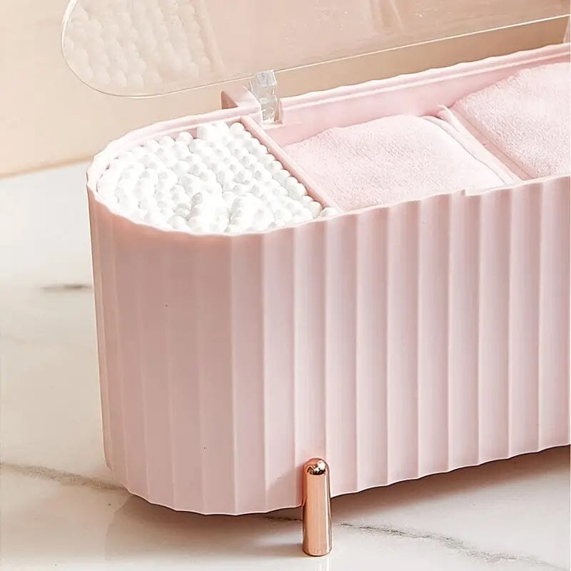 3 Compartments Cotton Swab Storage Box Discount Cheap Online