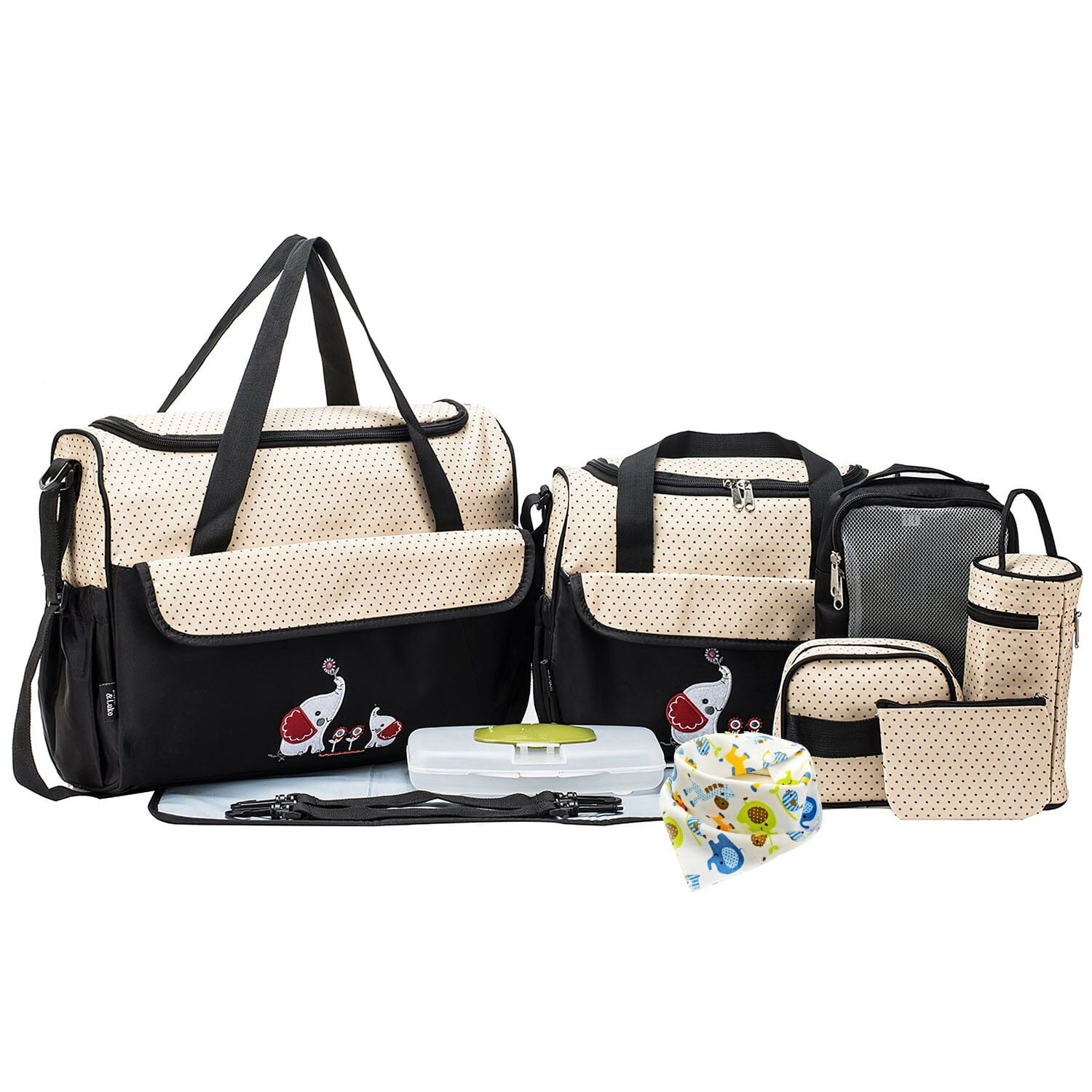 11-Piece Set: Multifunctional Diaper Handbags with Food Bag Low Cost