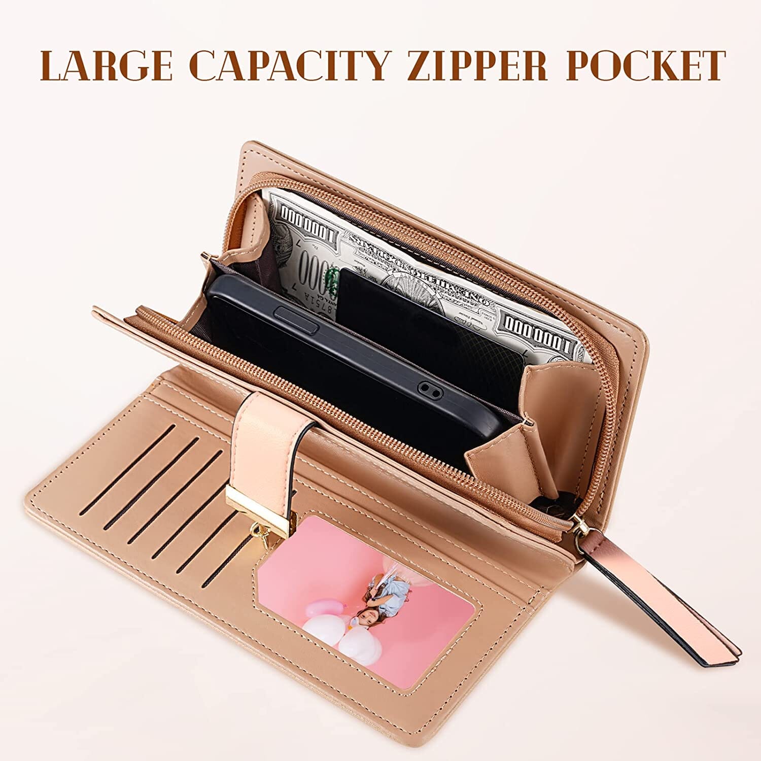 Sweet Cute Women's Long Leaf Bifold Wallet Cheap Sale Collections