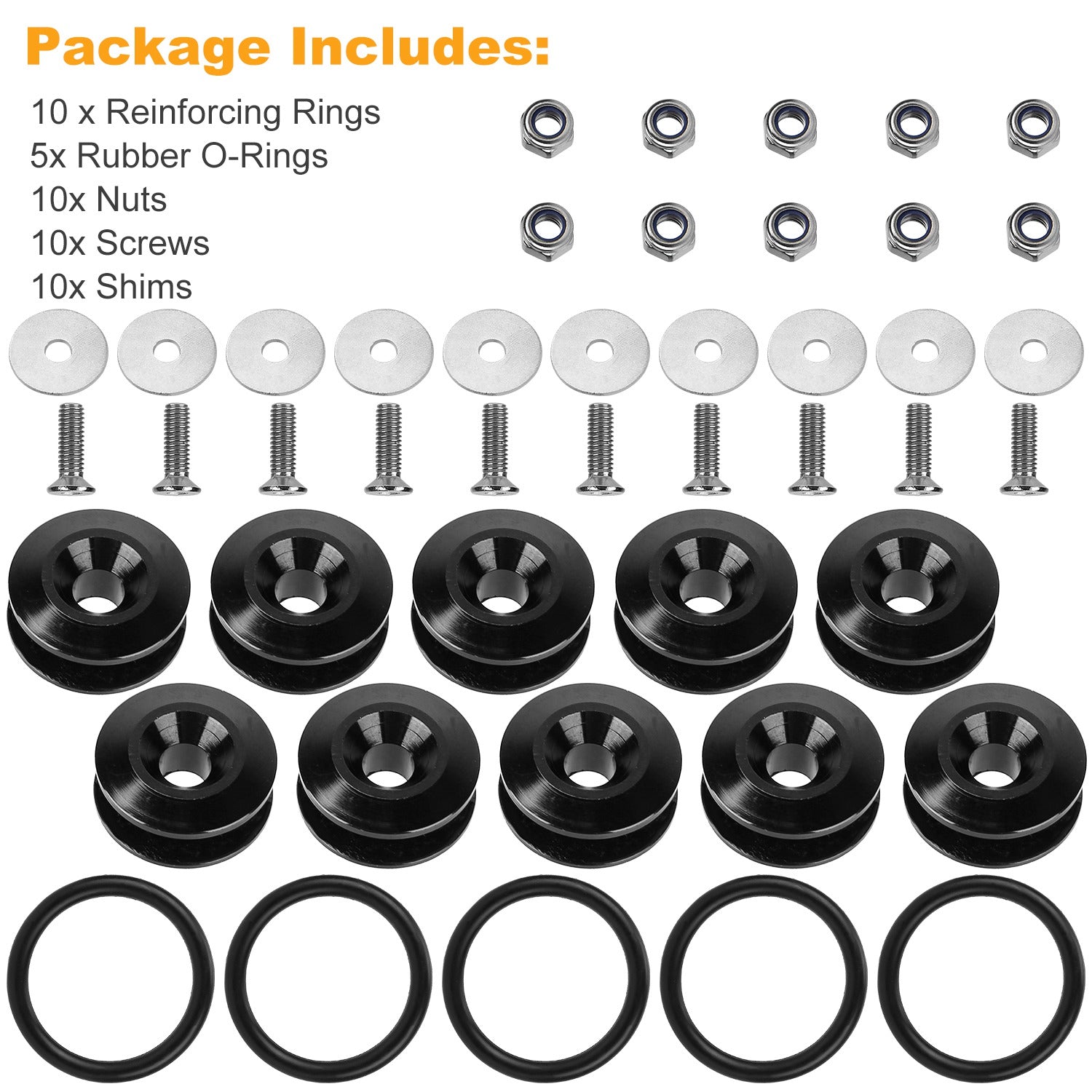 5-Set: Car Quick Release Bumper Fasteners Cheap Sale Best Pices