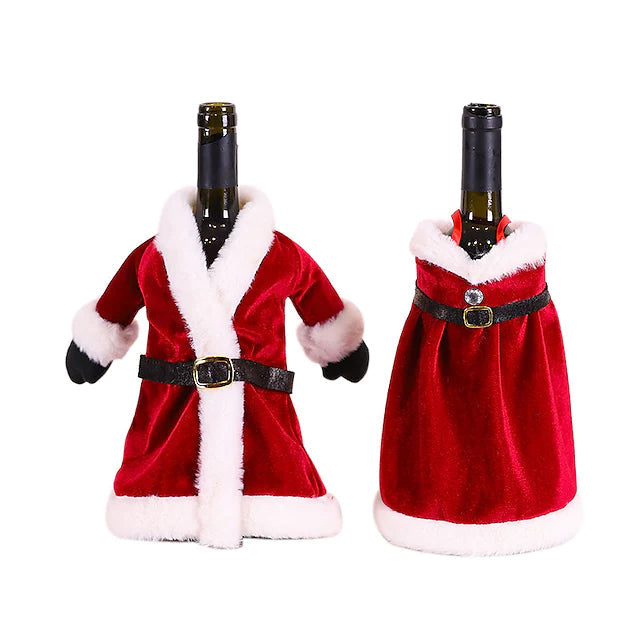 2-Pieces: Christmas Wine Bottle Cover Merry Christmas Decor Cheap Sale Footaction