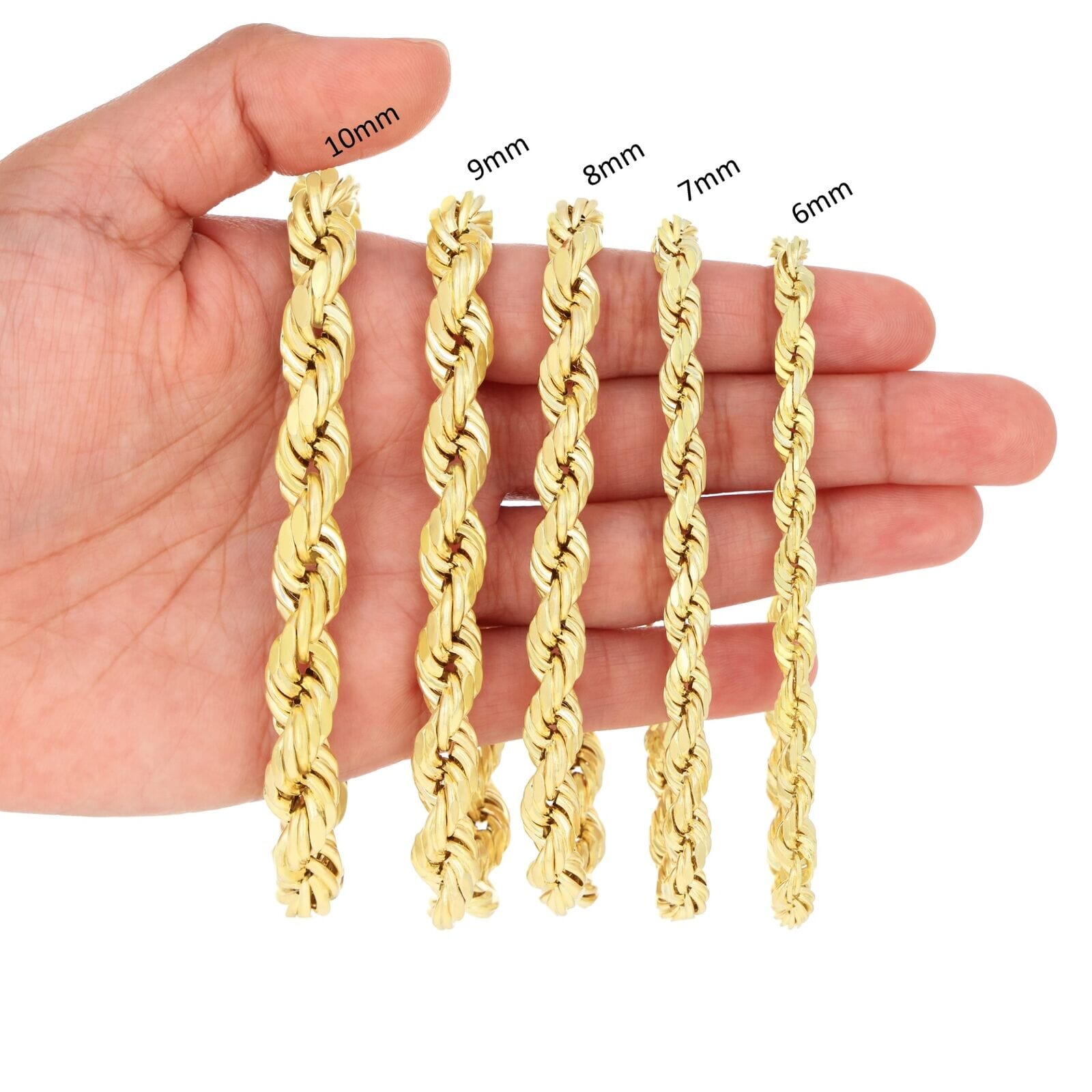 Rope Chain in Yellow Gold - 5mm Cheap Sale Pictures