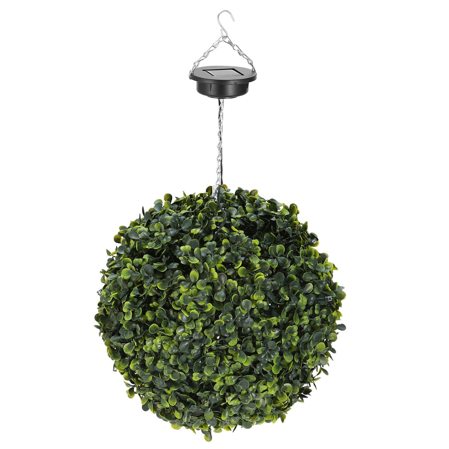 Solar Powered Topiary Ball Artificial Rose 20 LED Lights Big Discount For Sale