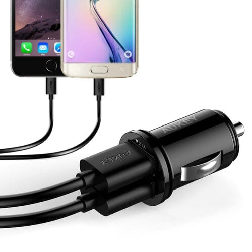 Aukey Universal True AiPOWER 24W 4.8A Dual Port Car Charger (Refurbished) Extremely Cheap Online