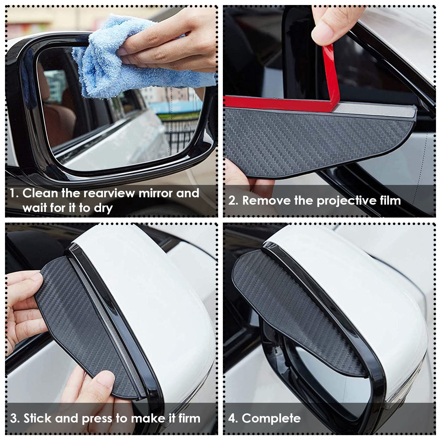 2-Pieces: Car Side Mirror Rain Guard Find Great For Sale