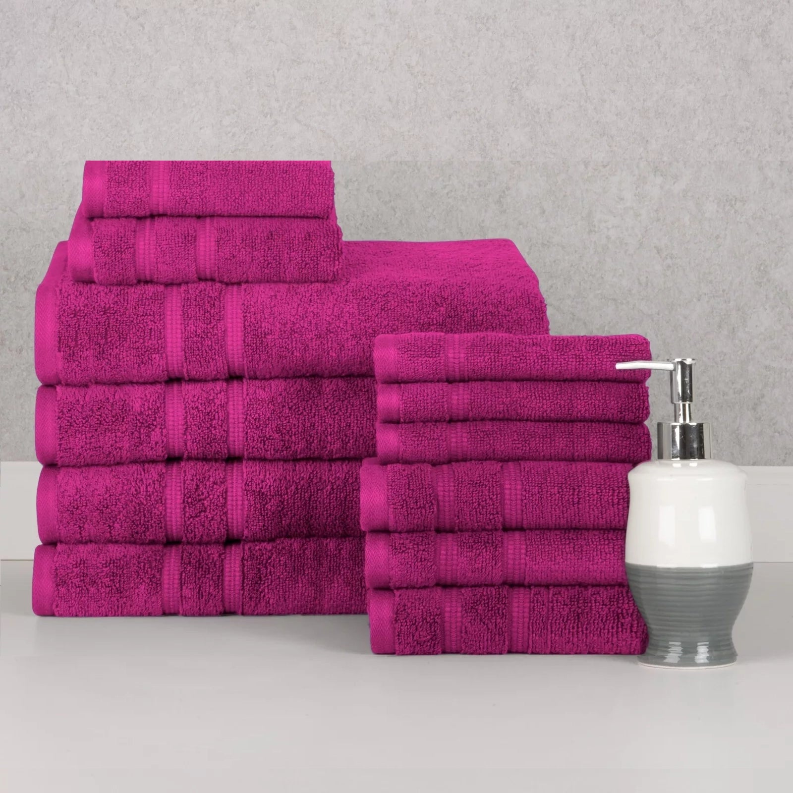 12-Piece Set: Bibb Home Zero Twist Egyptian Cotton Towel Set Free Shipping 2025 Unisex