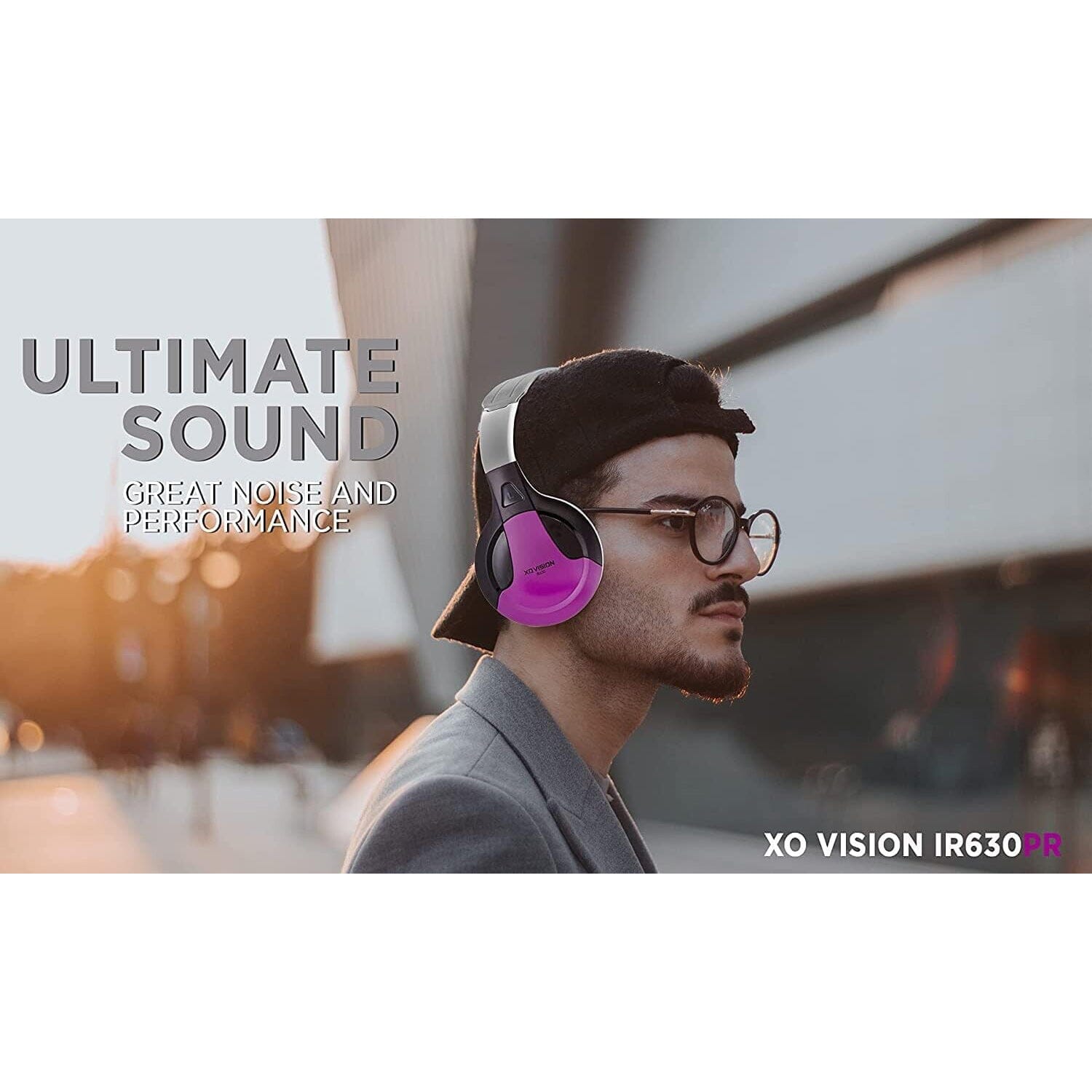 XO Vision IR630PR Universal IR Wireless Foldable Headphones - Bluetooth-Enabled Lightweight (Purple) Huge Surprise