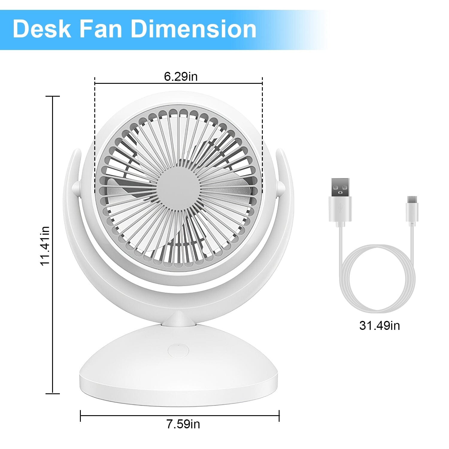 Desk Air Circulator Fan 4 Speed Adjustment Discount Explore