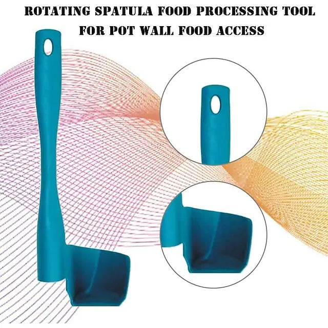 2-Pack: Rotary Scraper Rotating Spatula Scooping Portioning Food Processor Shipping Outlet Store Online