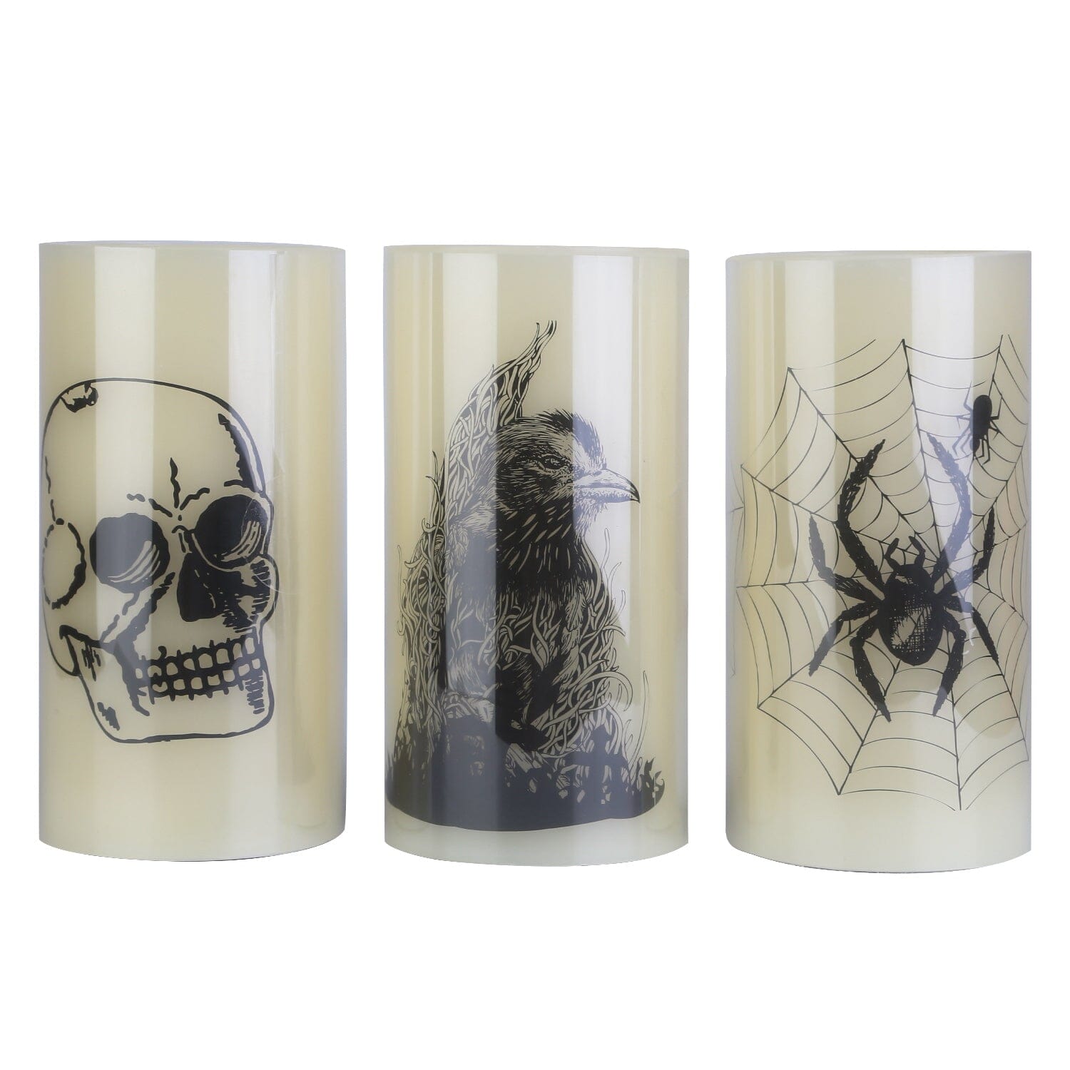 3-Pack: Halloween Battery Operated Flameless Candle Lamp with Timer Setting Sale Explore