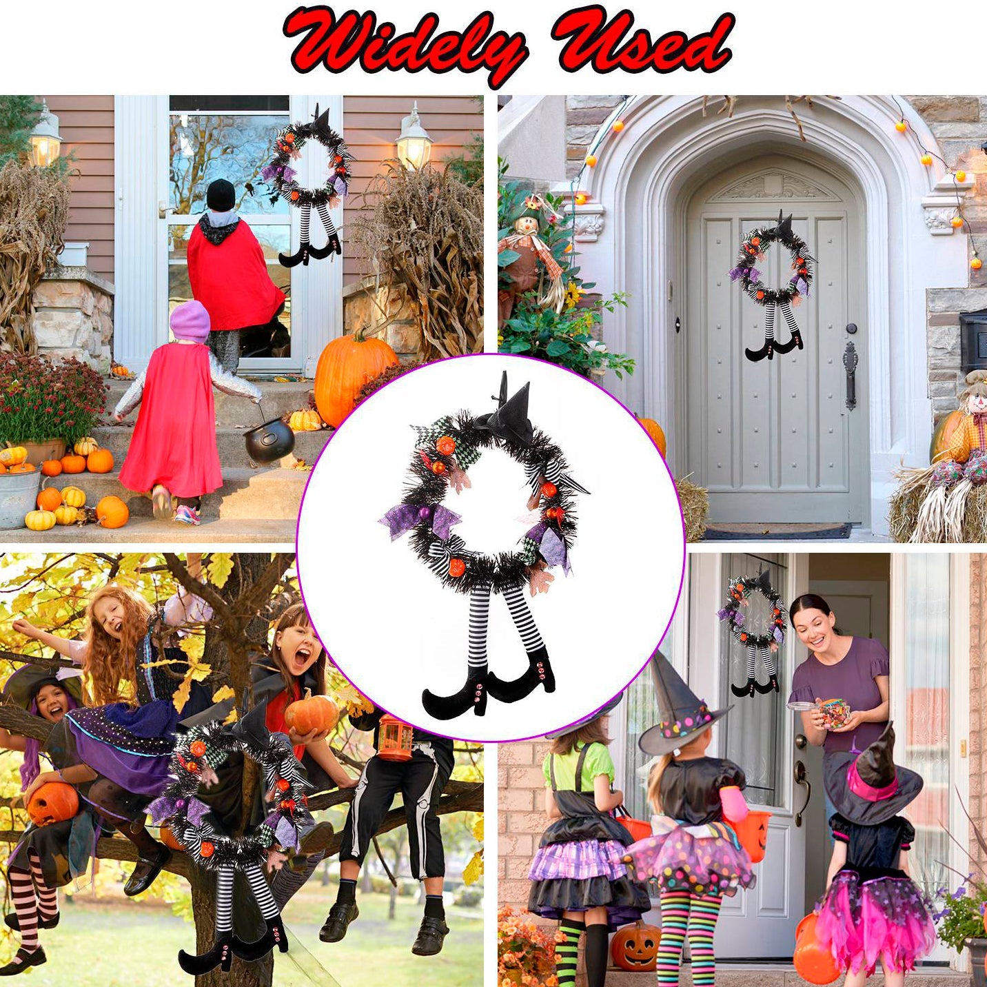 Halloween Witch Wreath Pumpkin Decorations Outlet Low Pice Fee Shipping