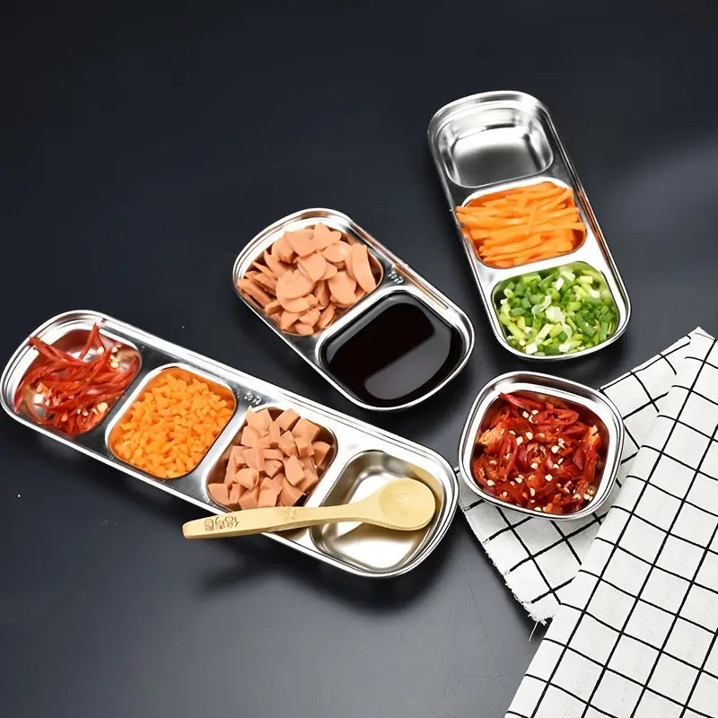 4-Piece Set: Stainless Steel Sauce Dish Discount Big Sale