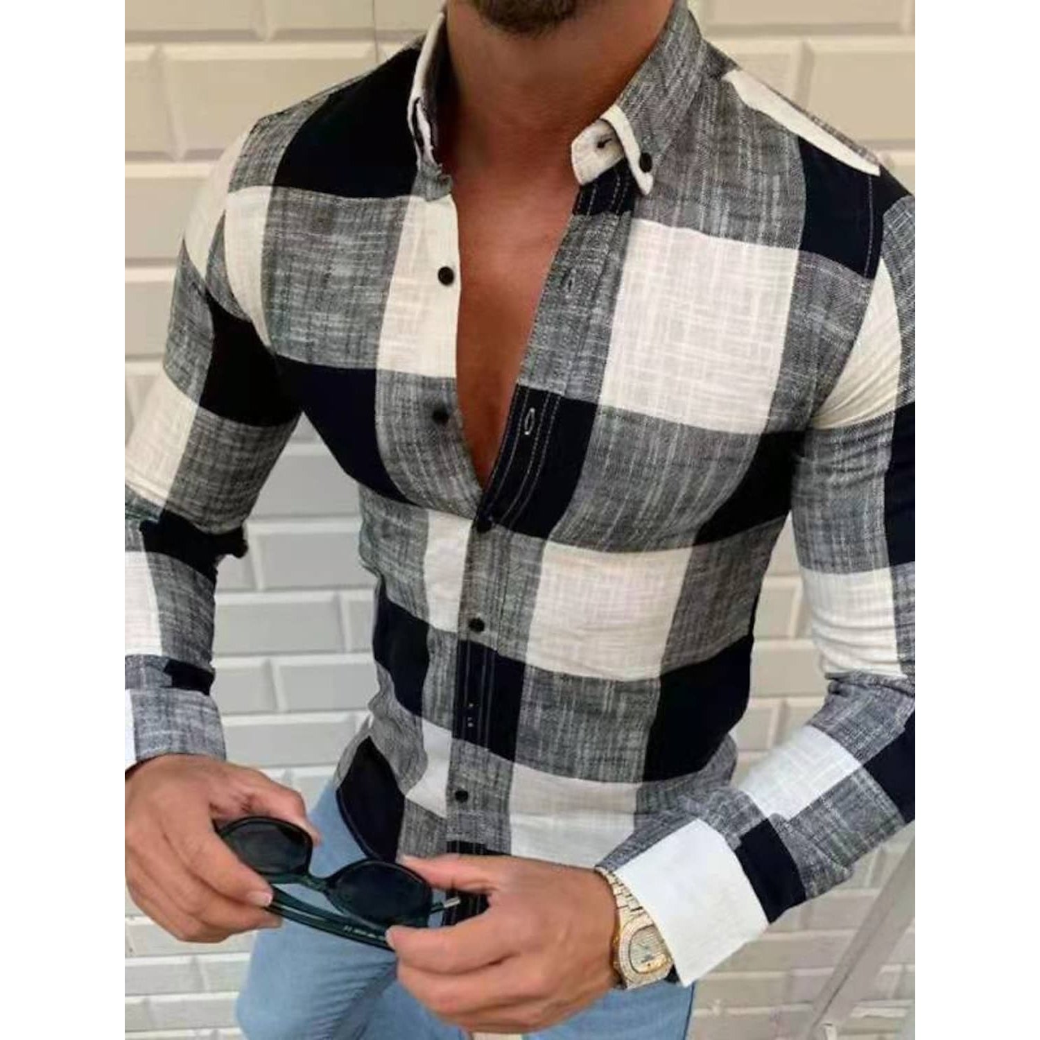 Men's Shirt Bishop Sleeve Collar Shirt For Sale 2025