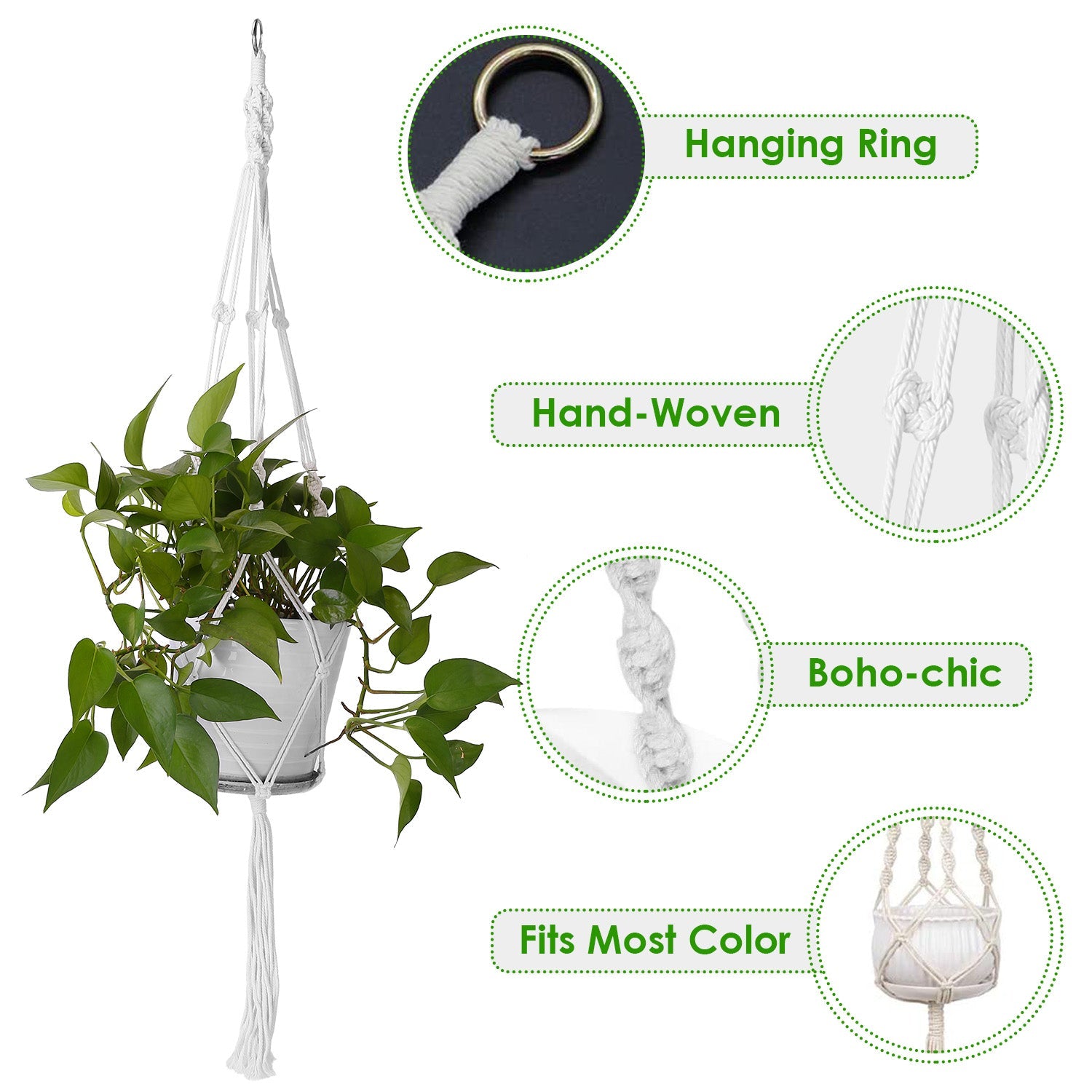 2-Piece: Plant Hanger Flowerpot Net Bag Cheap Sale Brand New Unisex