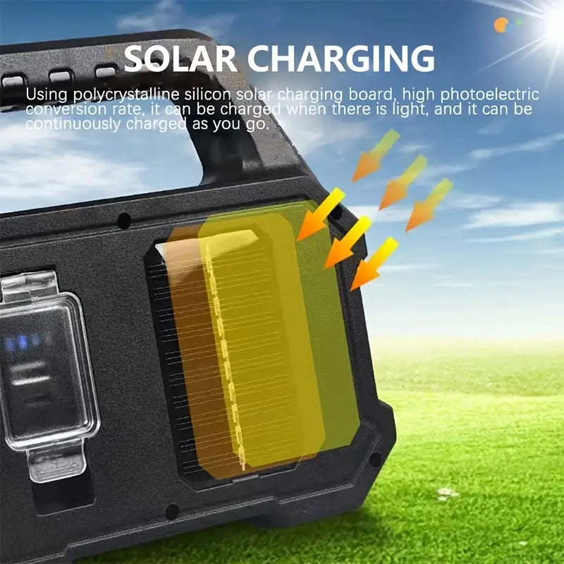 Solar Portable Flashlight & Handheld Searchlight with Side Lights Clearance Pices