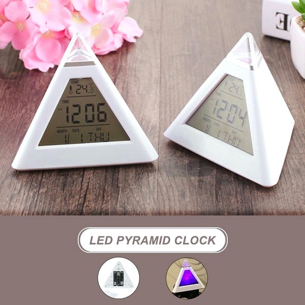 7 Color Changing LED Alarm Clock Cheap View