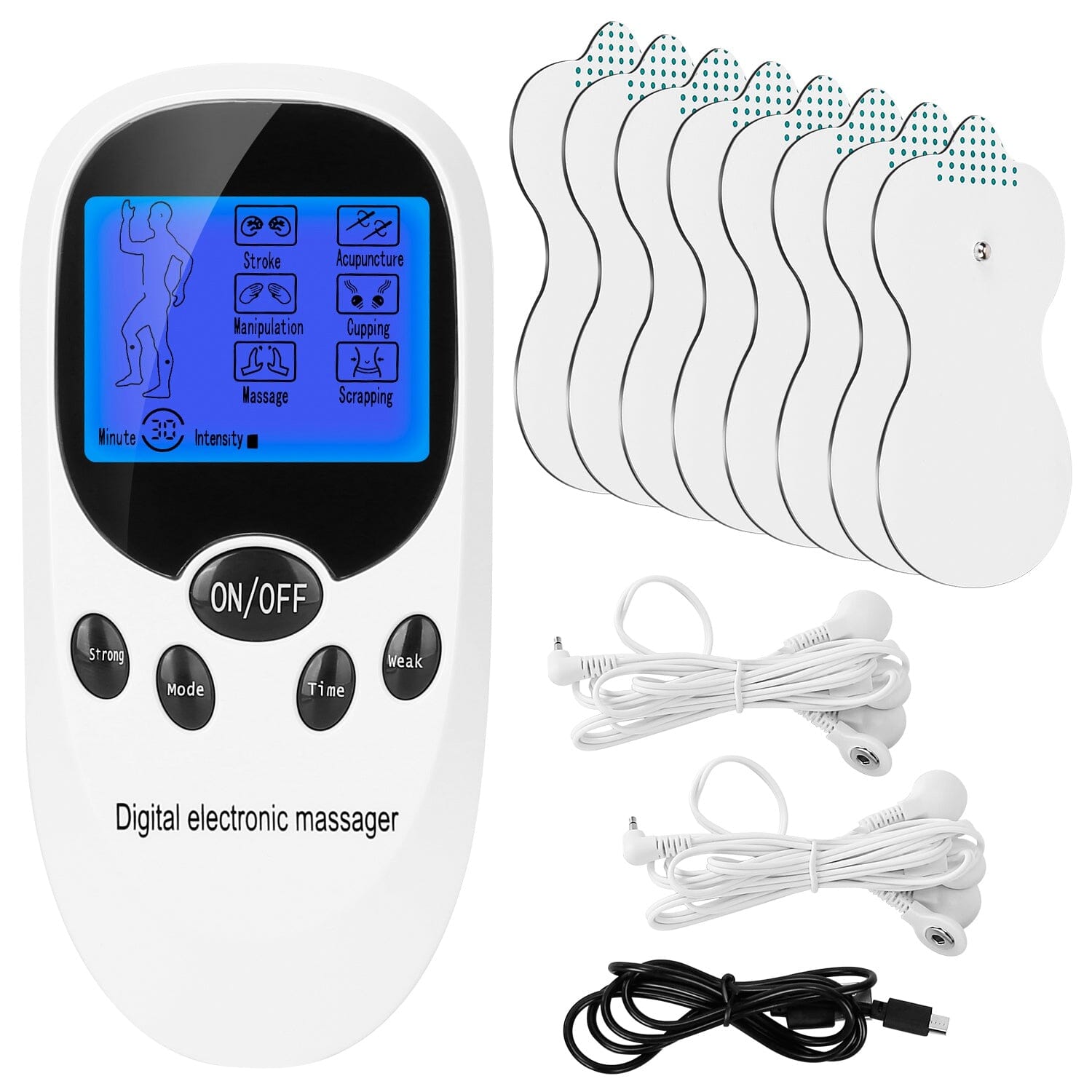 Electric Muscle Stimulator with Electrode Pads Wires Affordable Cheap Pice