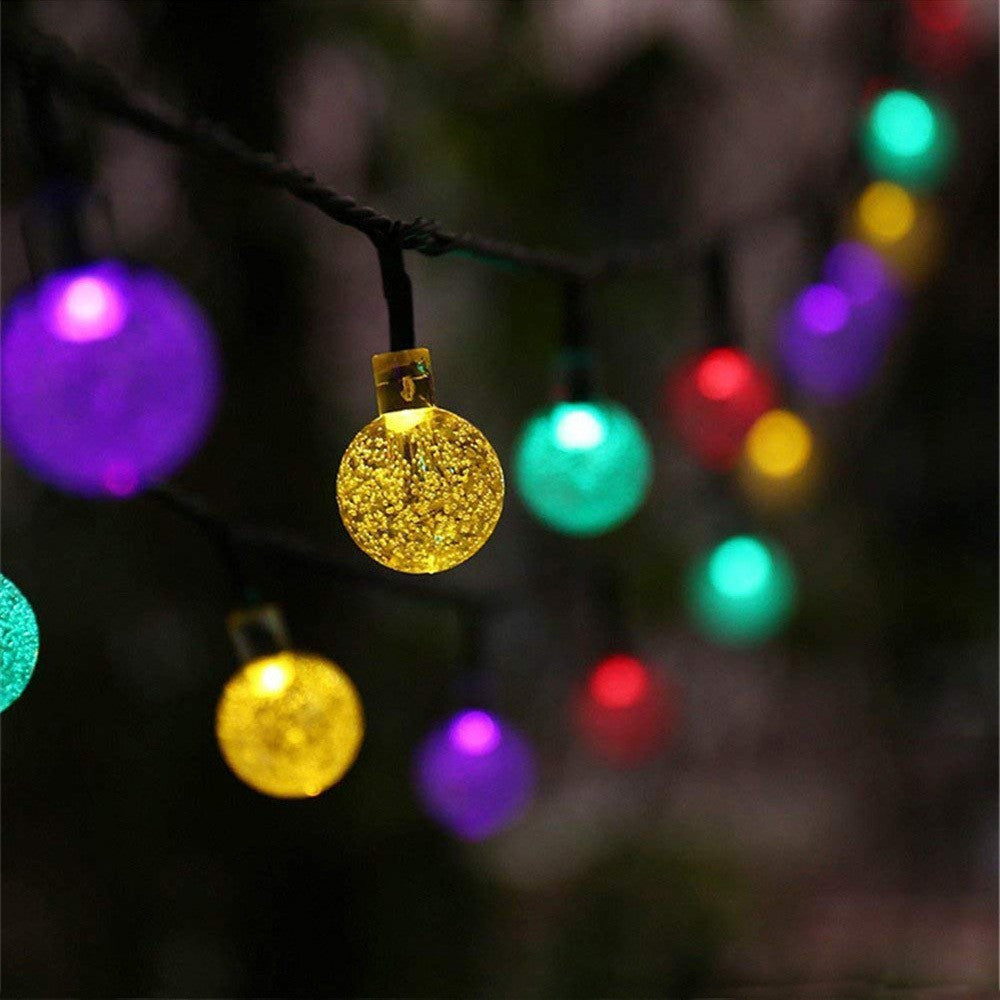 20 LED 16Ft Crystal Ball Solar String Lights Cheap Sale Footlocker Pictures