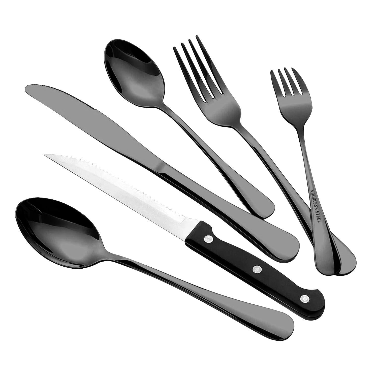 48-Piece: Stainless Steel Silverware Cutlery Set Fast Delivery For Sale