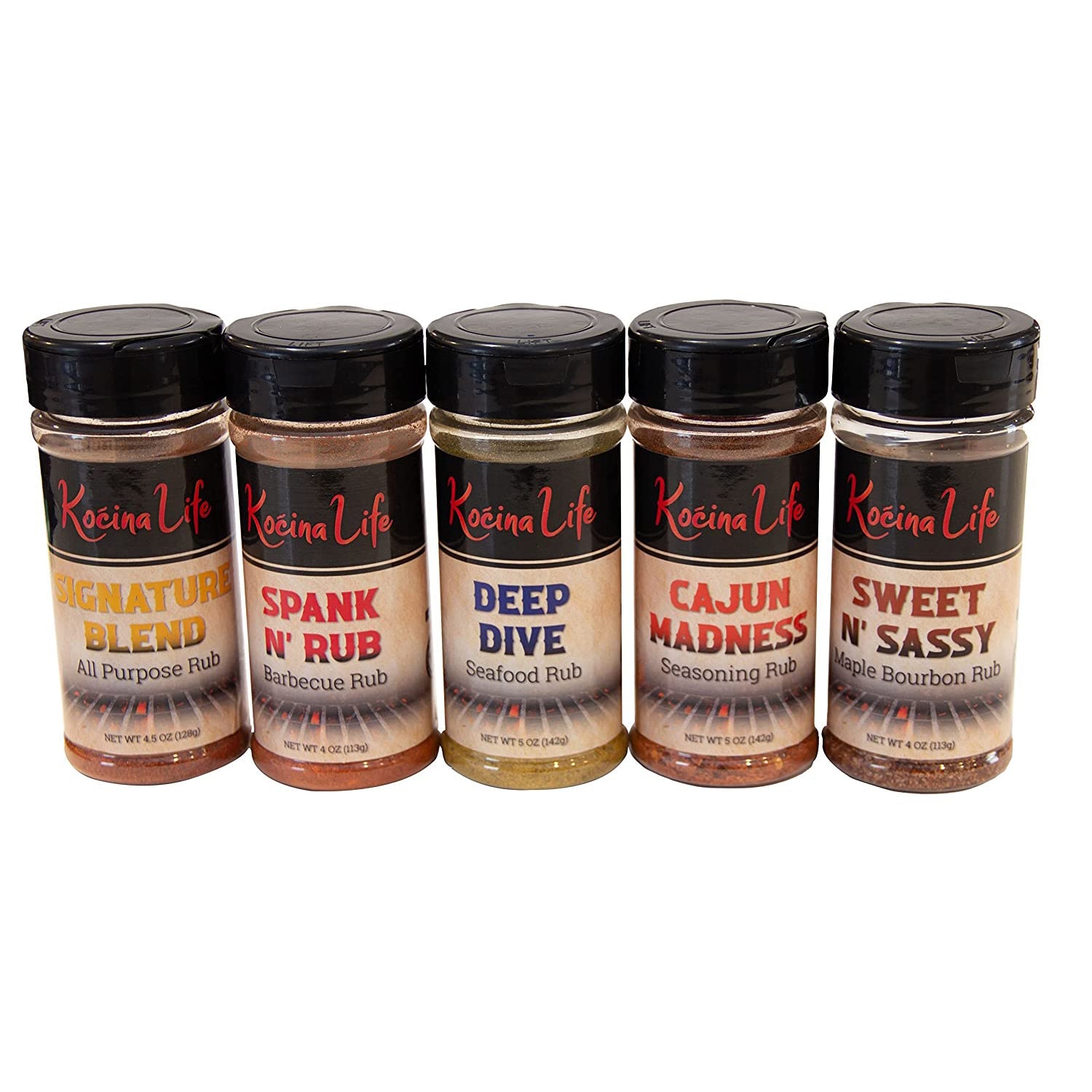 5-Pack: Kocina Life Gourmet BBQ Rubs and Seasonings Discount Ebay