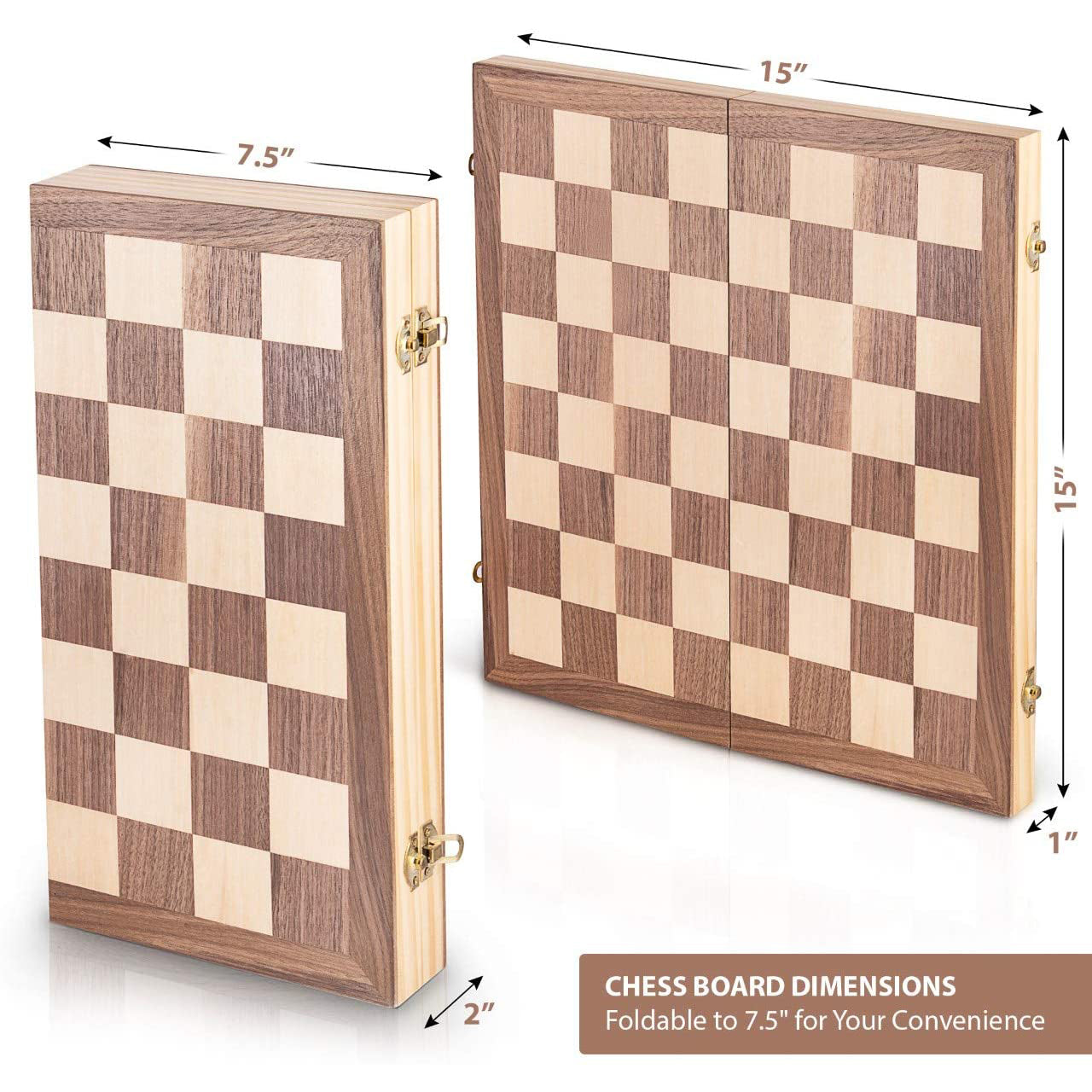 Handcrafted Chess Pieces Wooden Chess Set with Wooden Checkers Pieces Cheap Genuine