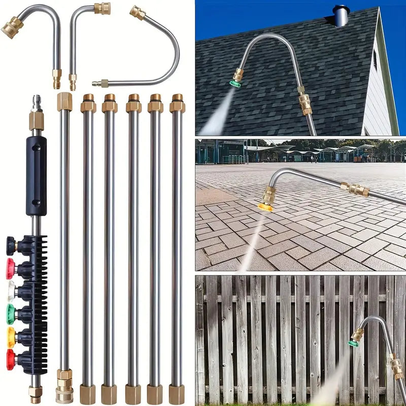 High Pressure Washer Extension Wand, 1/4 Quick Connect Power Washer Lance With 6 Nozzle Tips Explore Online