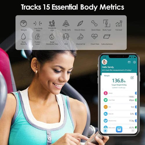 Bluetooth Digital Bathroom Scale with Heart Rate Tracking High-precision BMI Smart Scale Good Selling Online