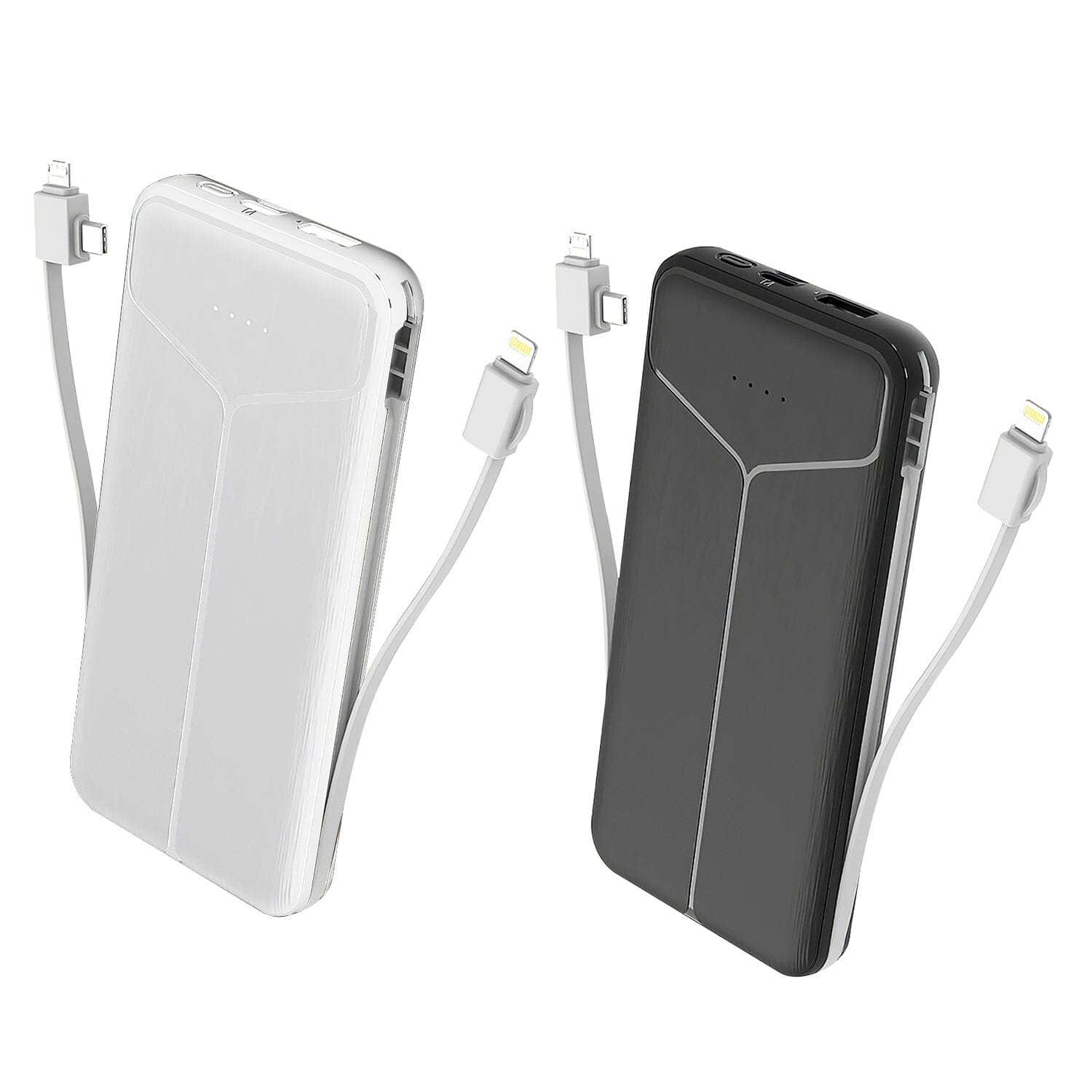 10000mAh Power Bank Portable Charger with US Plug 2 Built-in Cables External Battery Pack Cheap Sale Manchester