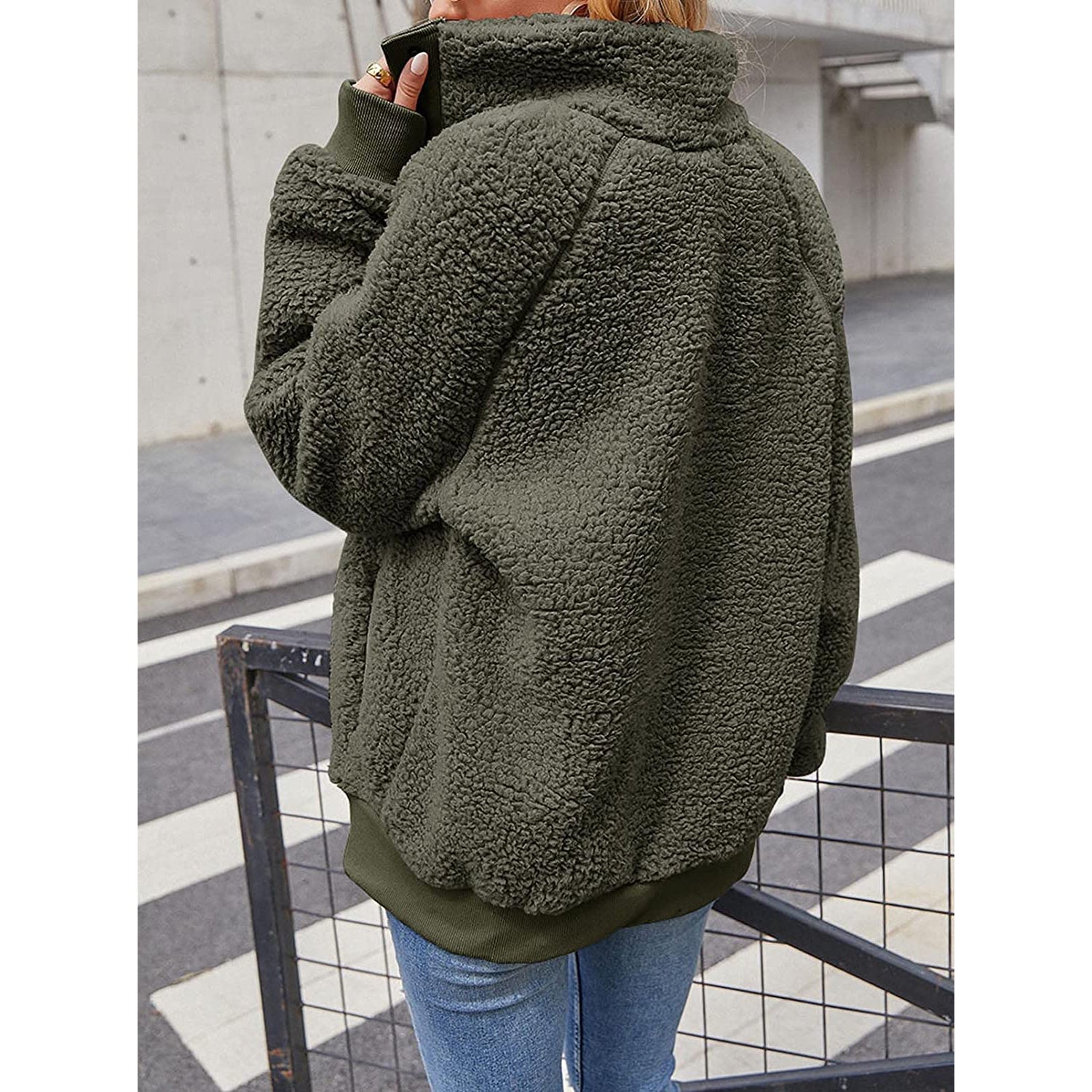 Womens Winter Sherpa Fleece Button Jacket Coat Cheap Sale Get Authentic