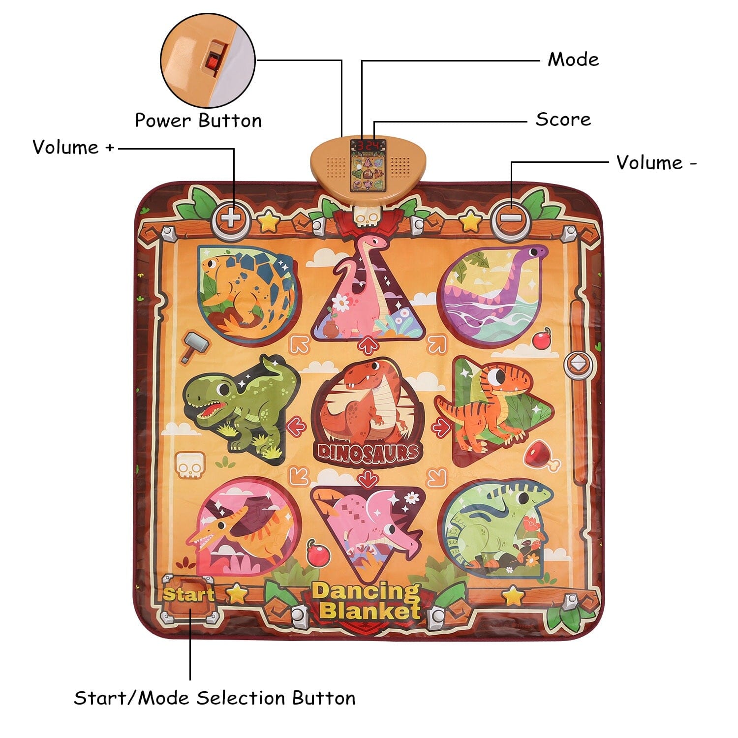 Kids Electronic Music Dance Pad with 6 Modes Outlet Pay With Paypal