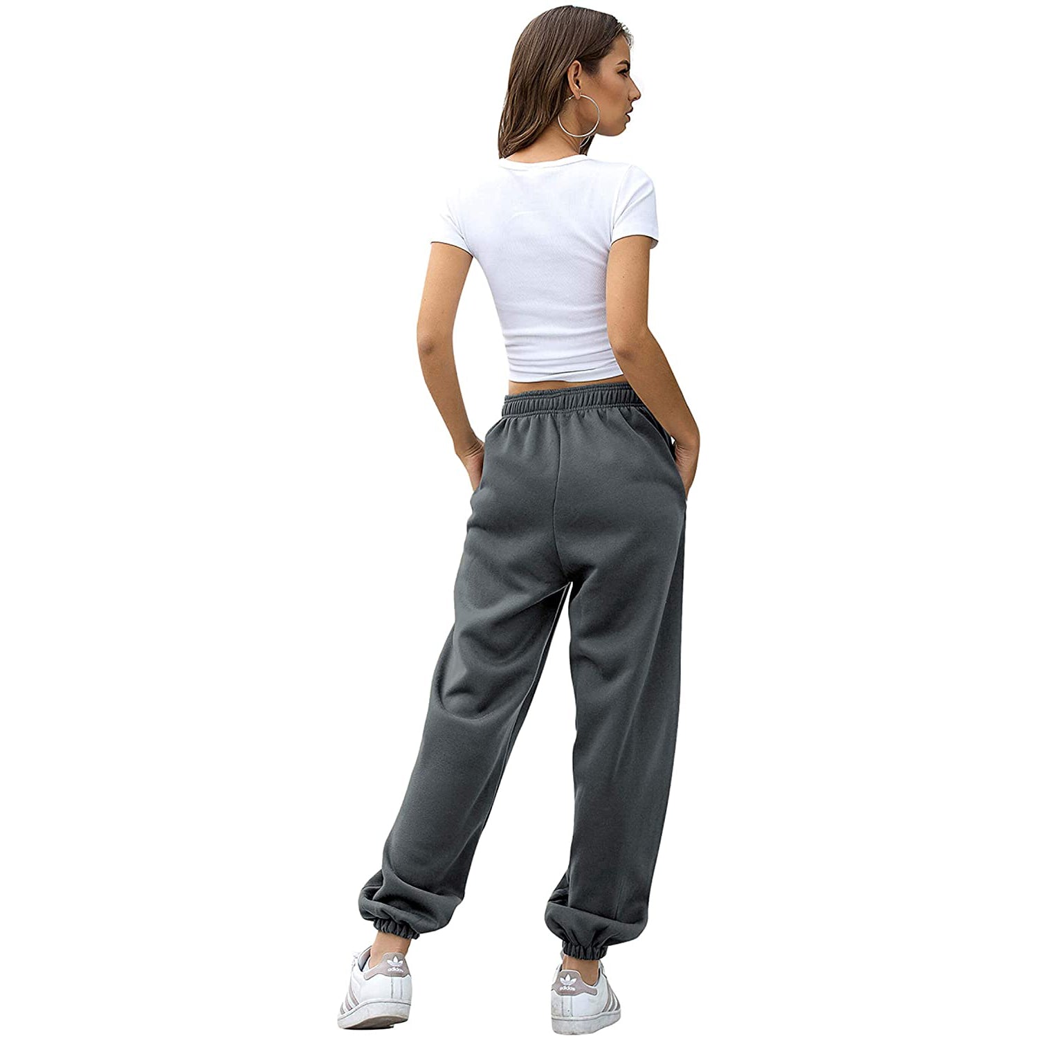 Womens Belted Sweatpants with Pockets Sale Fast Delivery