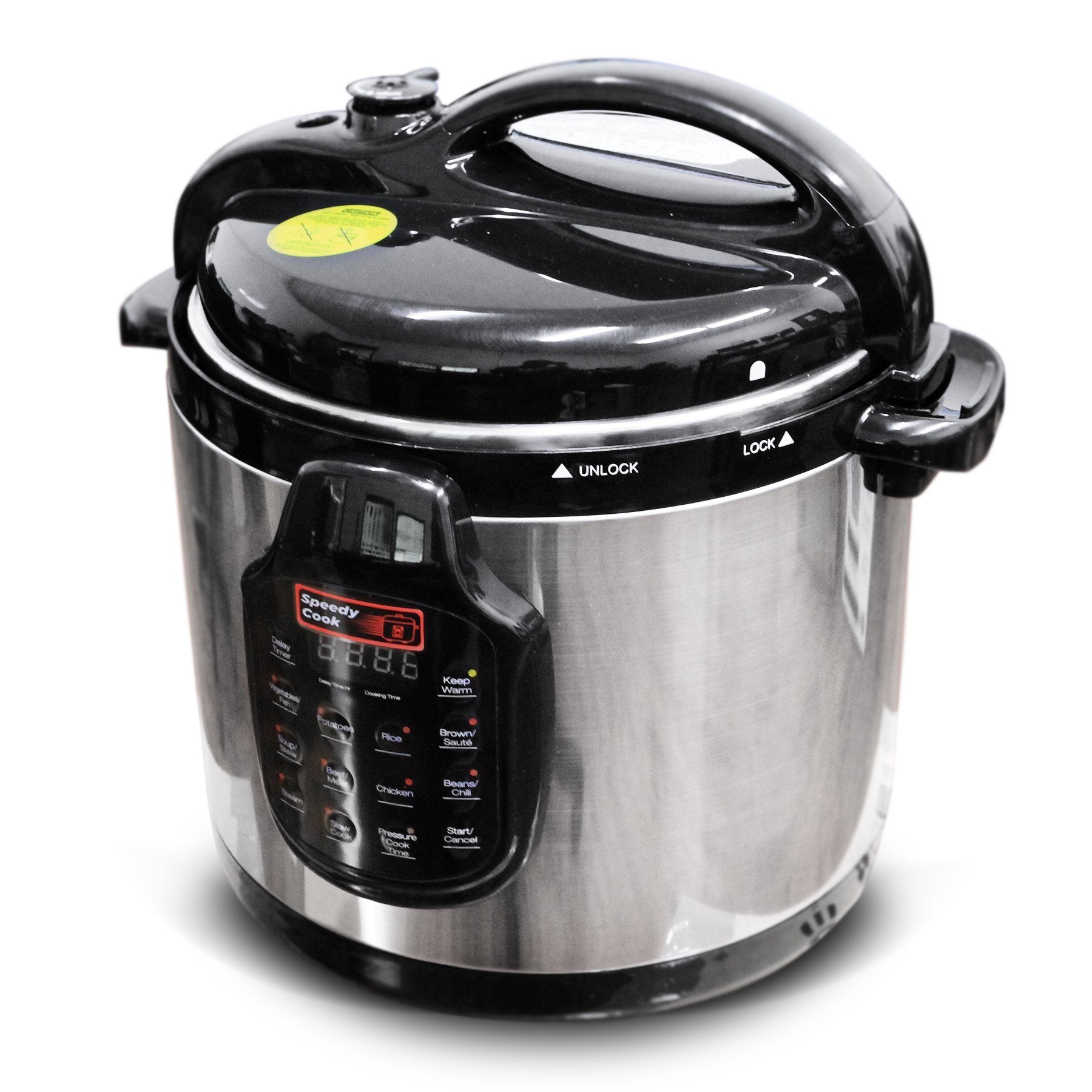 Speedy Cook SC6BLKC 6-Quart Stainless Steel Pressure Cooker (Refurbished) High Quality