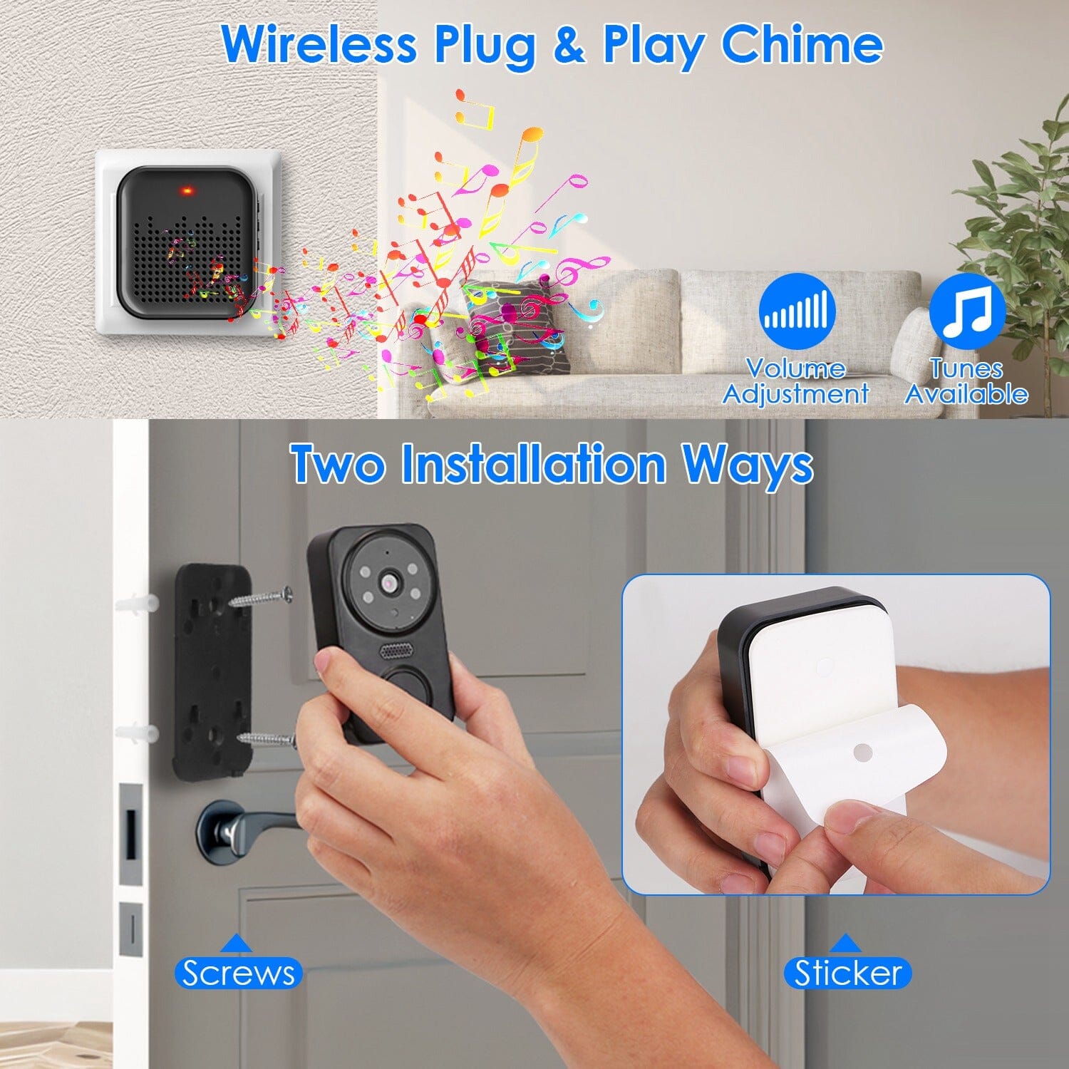 1080P WiFi Security Doorbell Camera 2-Way Audio Free Cloud Storage Free Shipping Outlet