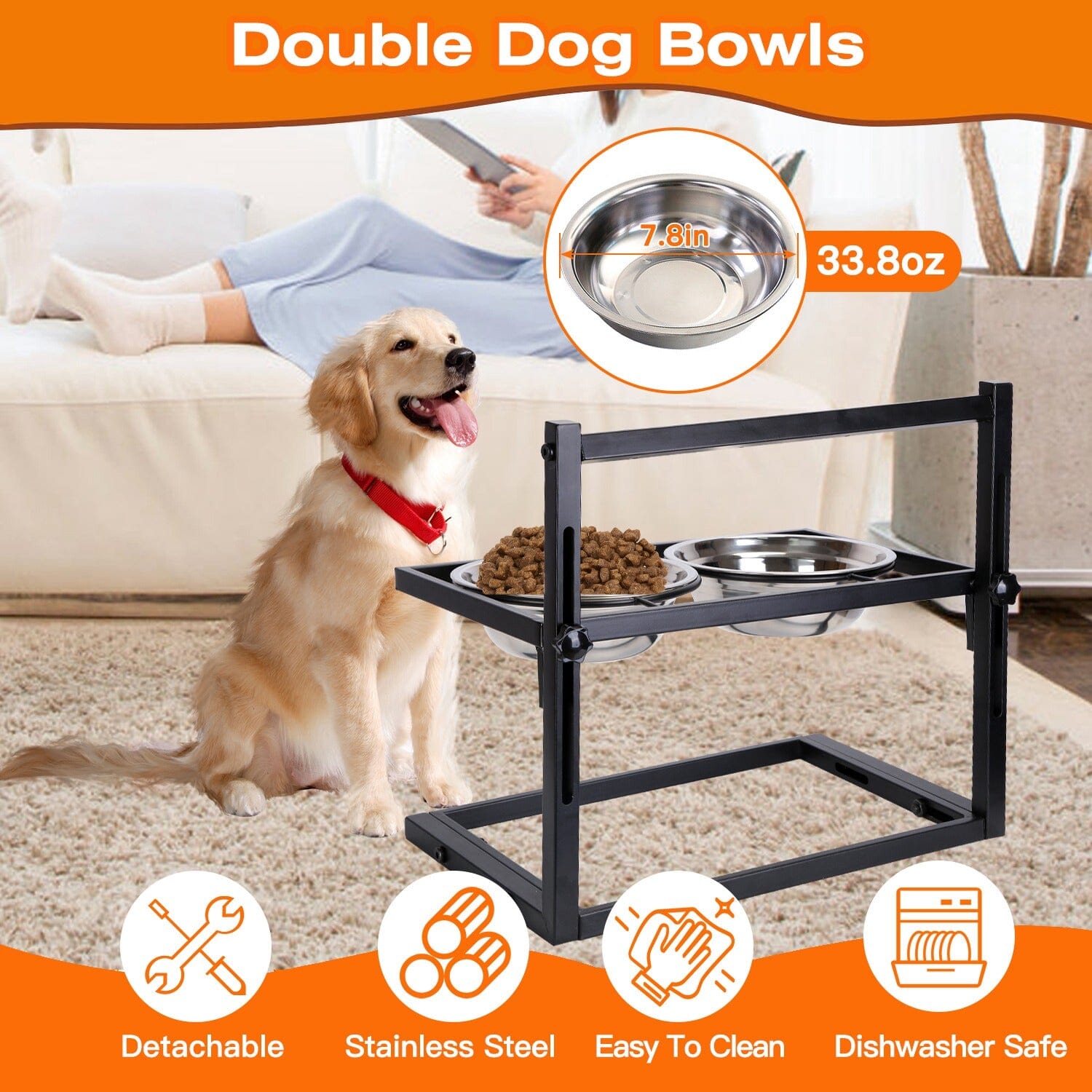 Dog Raised Bowls with Adjustable Height Stainless Steel Sale Release Dates