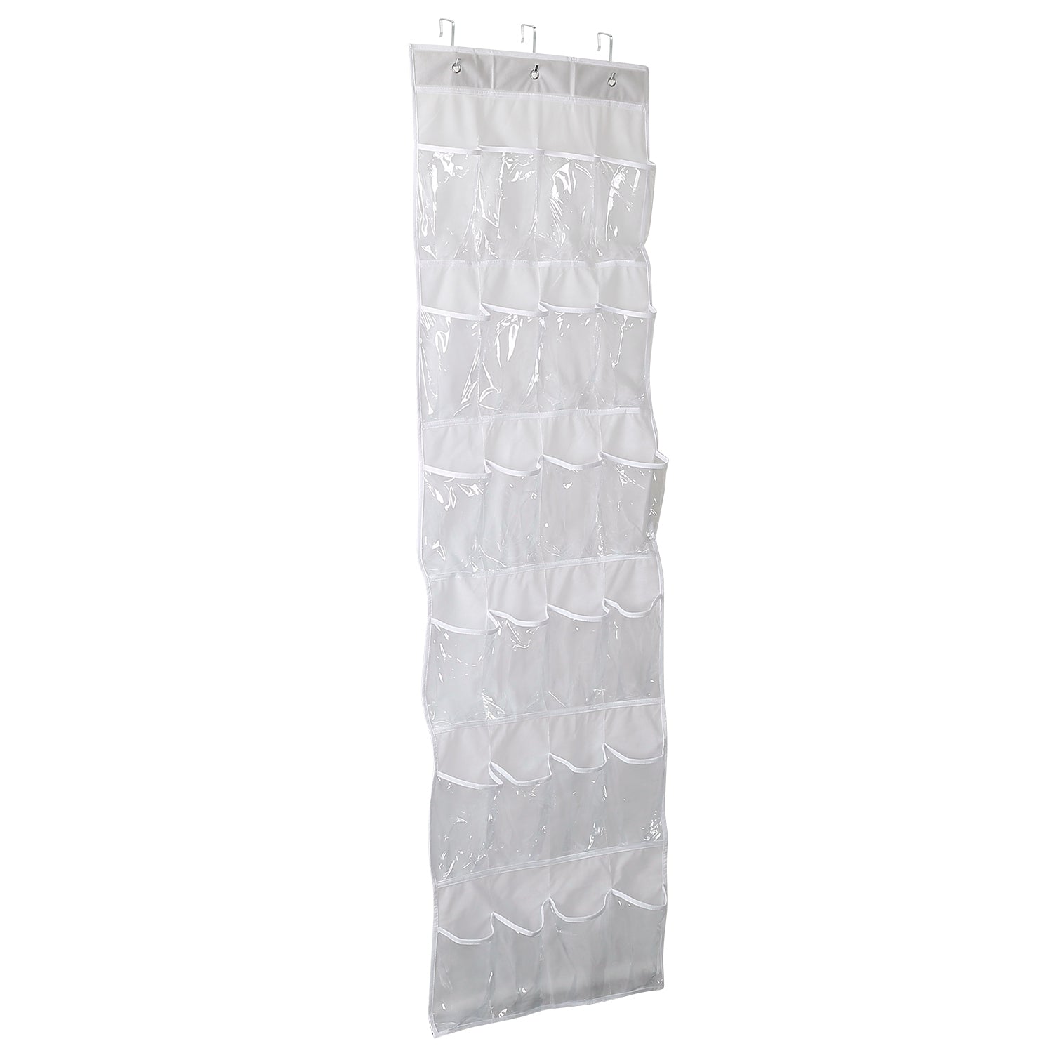 24-Pocket: Over the Door Shoes Rack Crystal Clear Organizer Top Quality Sale Online