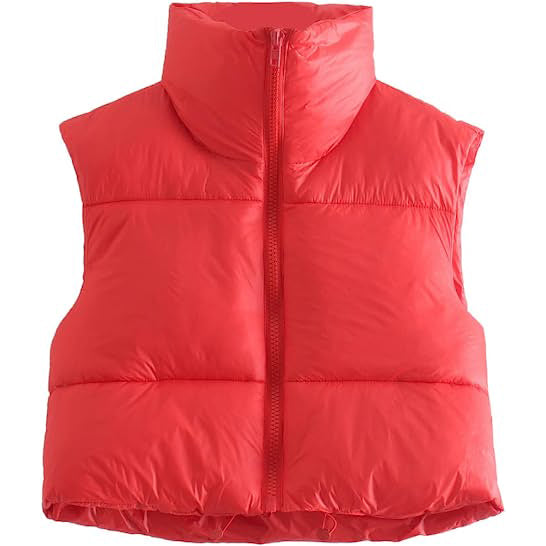 Women's Winter Crop Vest Lightweight Sleeveless Warm Outerwear Puffer Vest Padded Gilet Buy Cheap Manchester