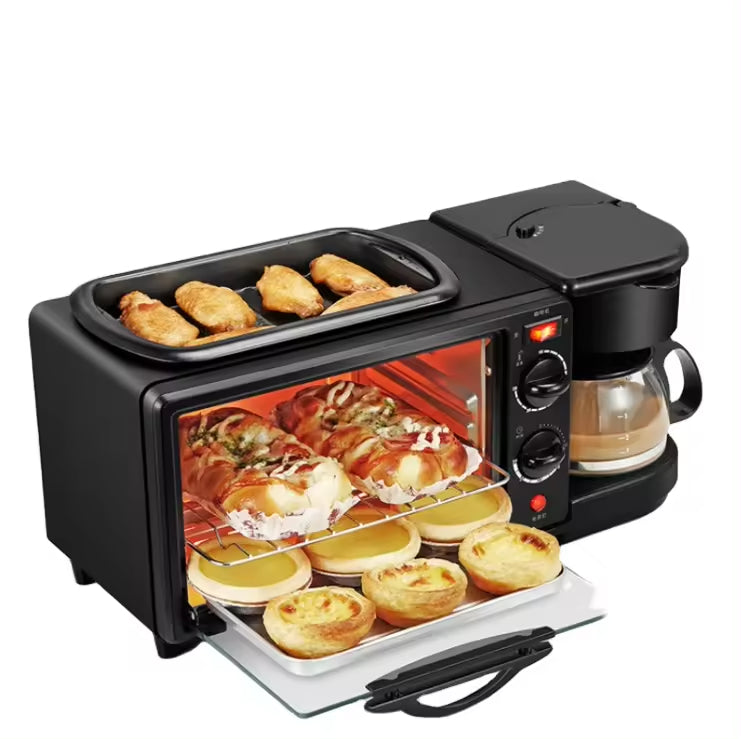 3-in-1 Breakfast Toaster Oven Fryer and Coffee Maker Station Outlet The Cheapest