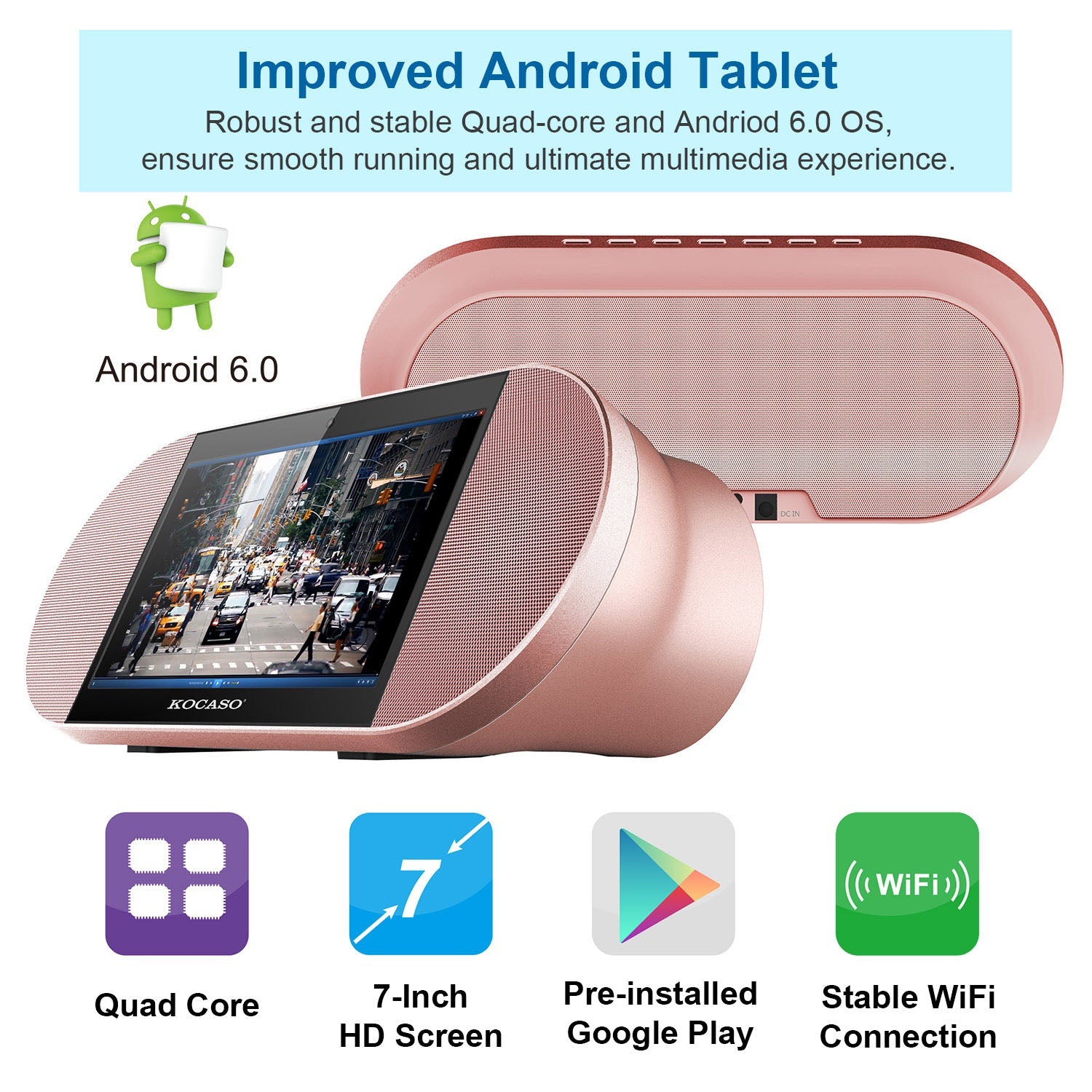 7-Inch Touch Screen Android Tablet PC with Wireless Speaker Cheap Extremely