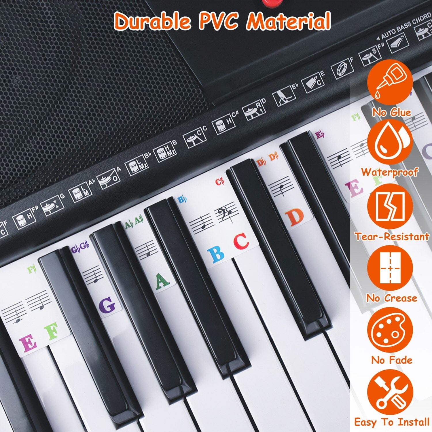 Removable PVC Piano Keyboard Stickers Discount Fast Delivery