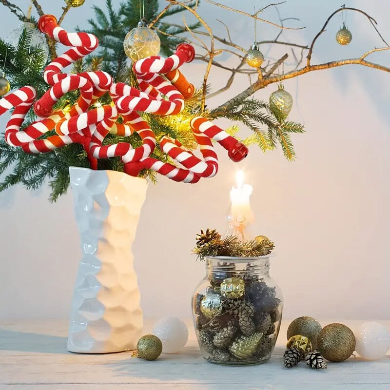 6-Pieces: Red White Candy Christmas Tree Decorations Genuine Cheap Online