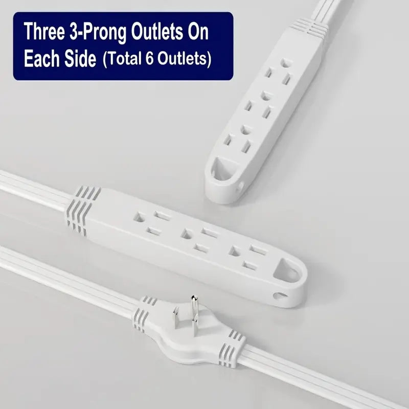 12-Foot Long Extension Cord Power Strip with 6 Feet on Each Side 13A 125V 1625W Sale Shop Offer