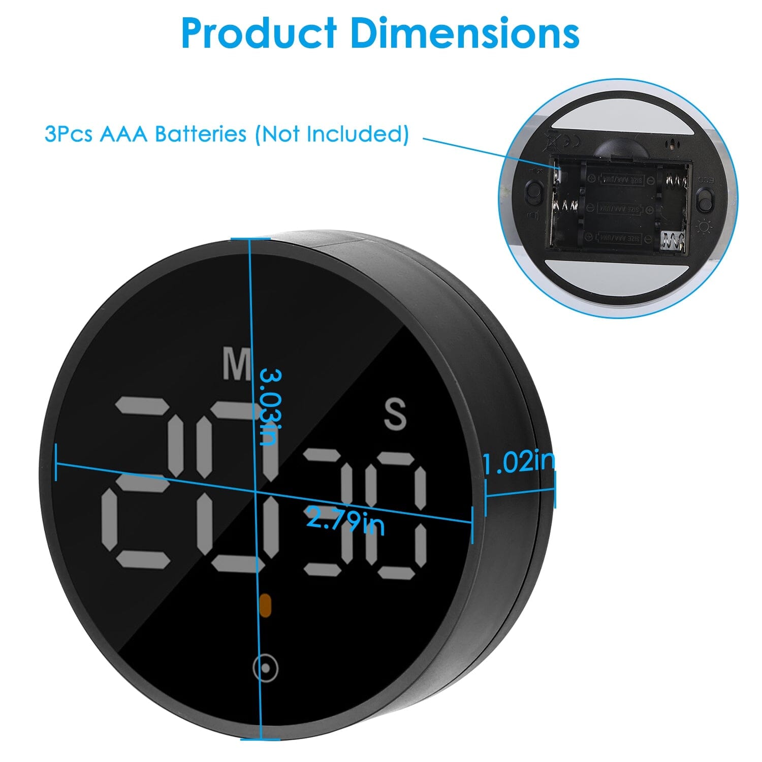 2.79 LED Digital Electronic Countdown Timer Dimmable Mutable Magnetic Clock Perfect Sale Online