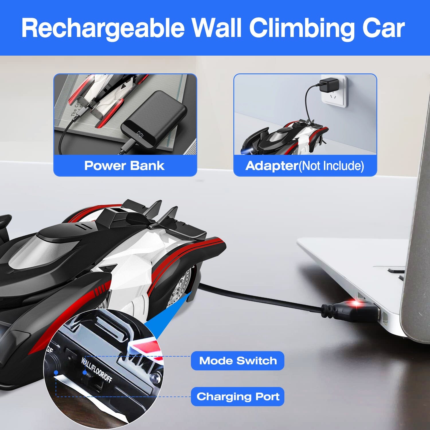 360∞ Rotating Electric Wall Climbing Remote Control Dual Mode Car Cheap Sale Websites