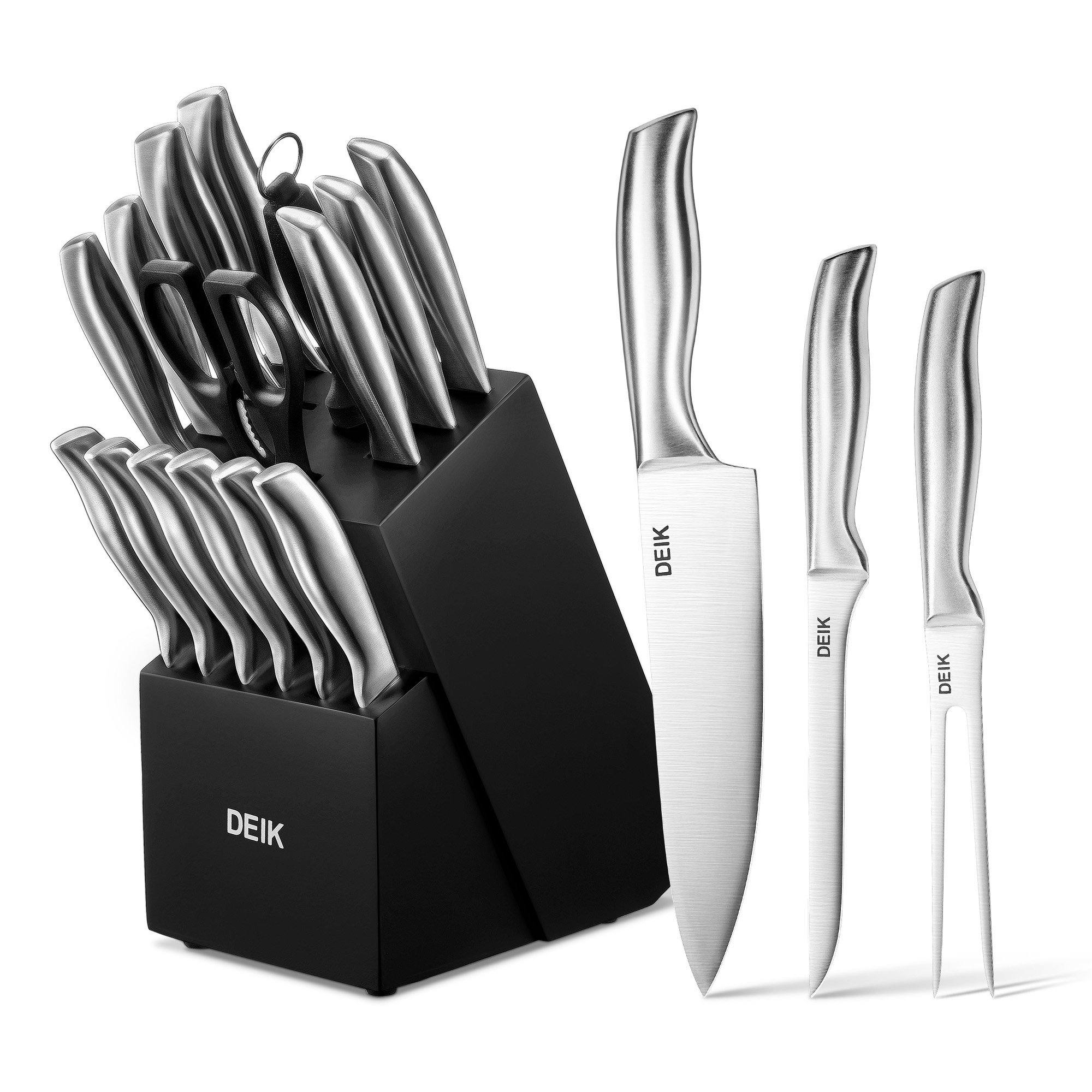 16-Piece Set: Deik Kitchen Knife Set with Wood Block Cheap Sale Geniue Stockist