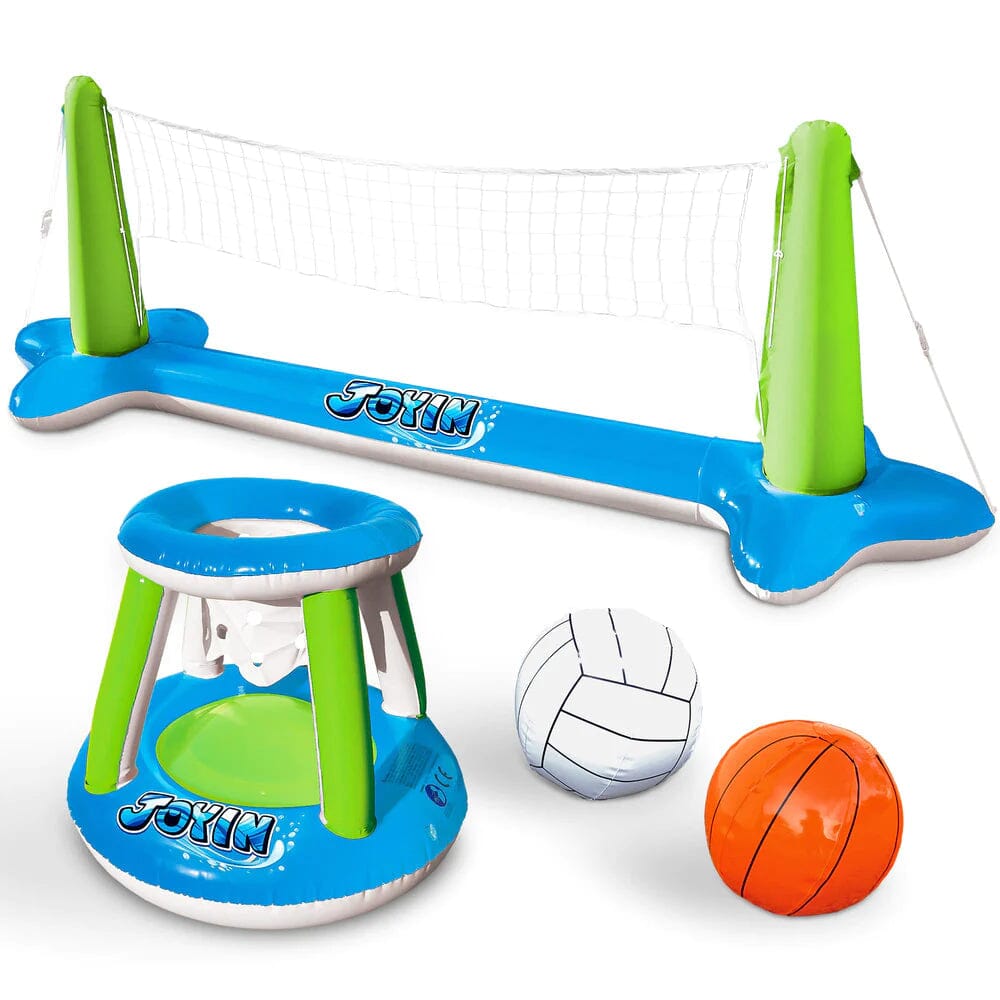 JOYIN Inflatable Basketball and Volleyball Pool Float Set Free Shipping Cheap