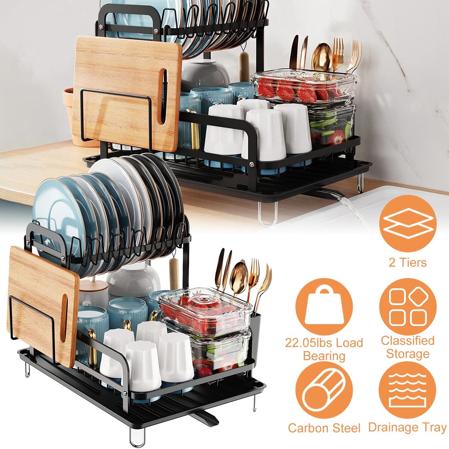 2-Tier Dish Drying Rack Buy Cheap Great Deals